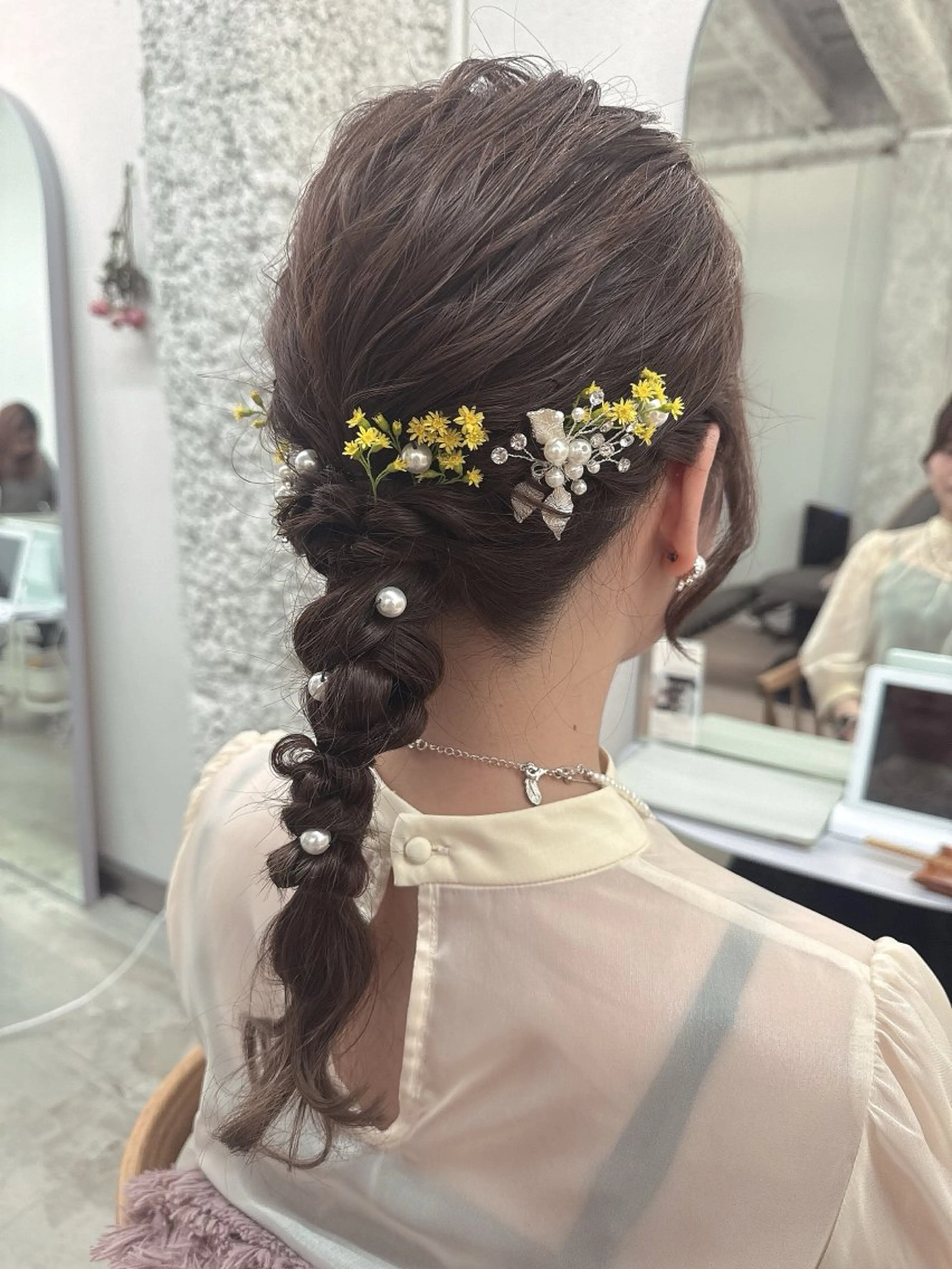ロング ヘアアレンジ ヘアセット 🌷花屋併設🌷 西松さらのマツエク・マツパデザイン