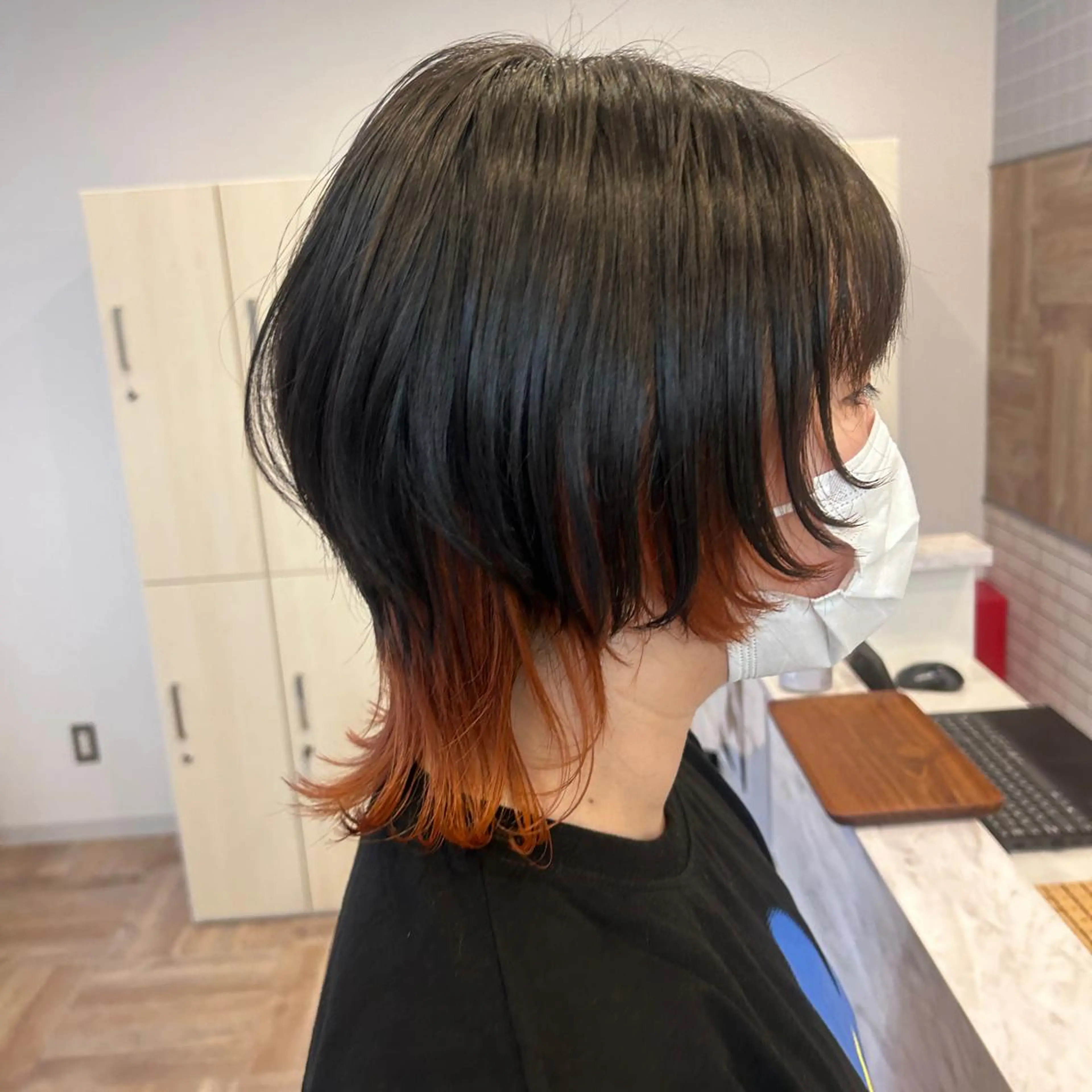 ショート カラー ショートヘア ウルフカット 舟橋 りんかのヘアスタイル