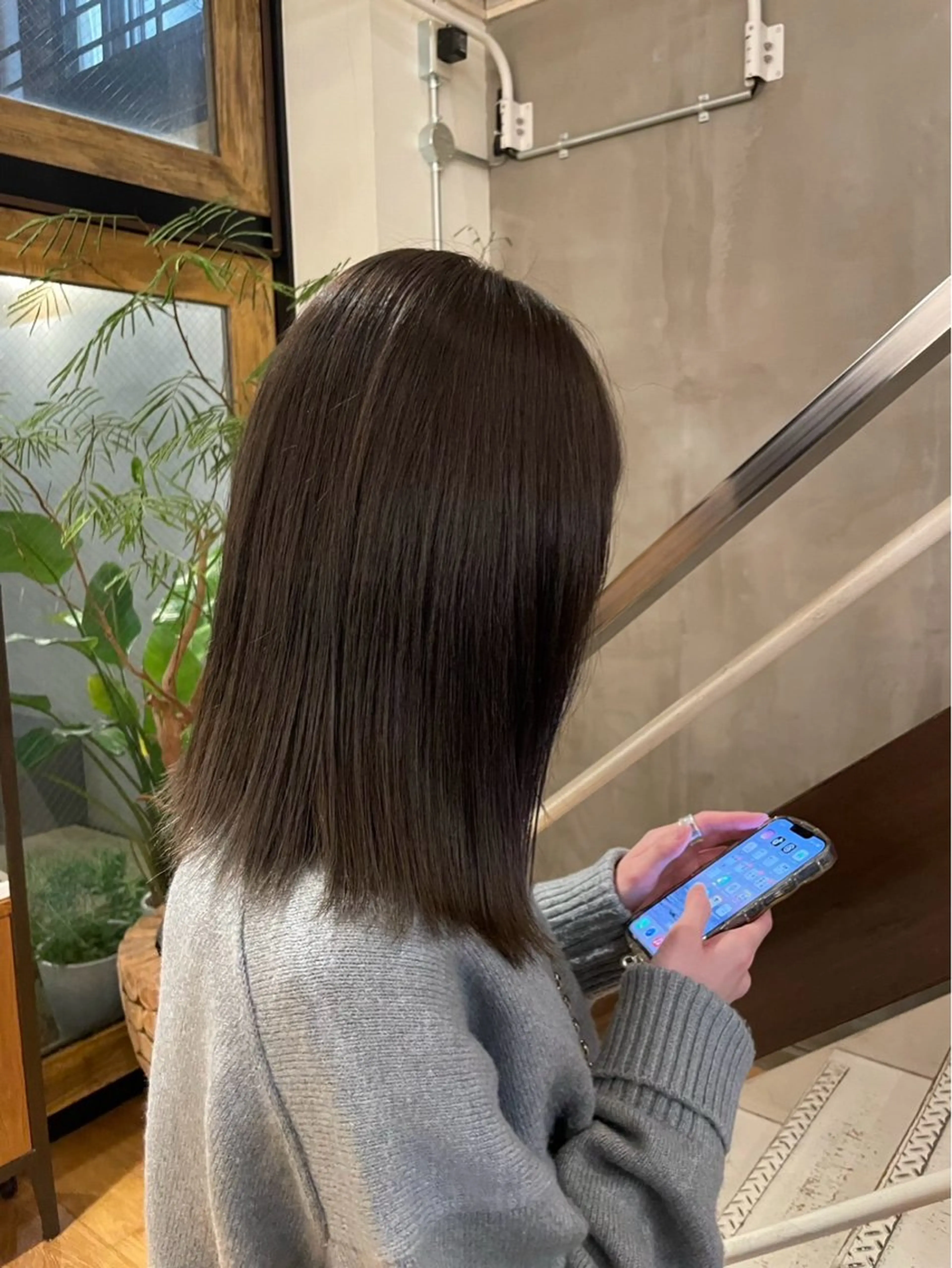 ミディアム カラー 武田玲音/カラー モデル/堀江のヘアスタイル