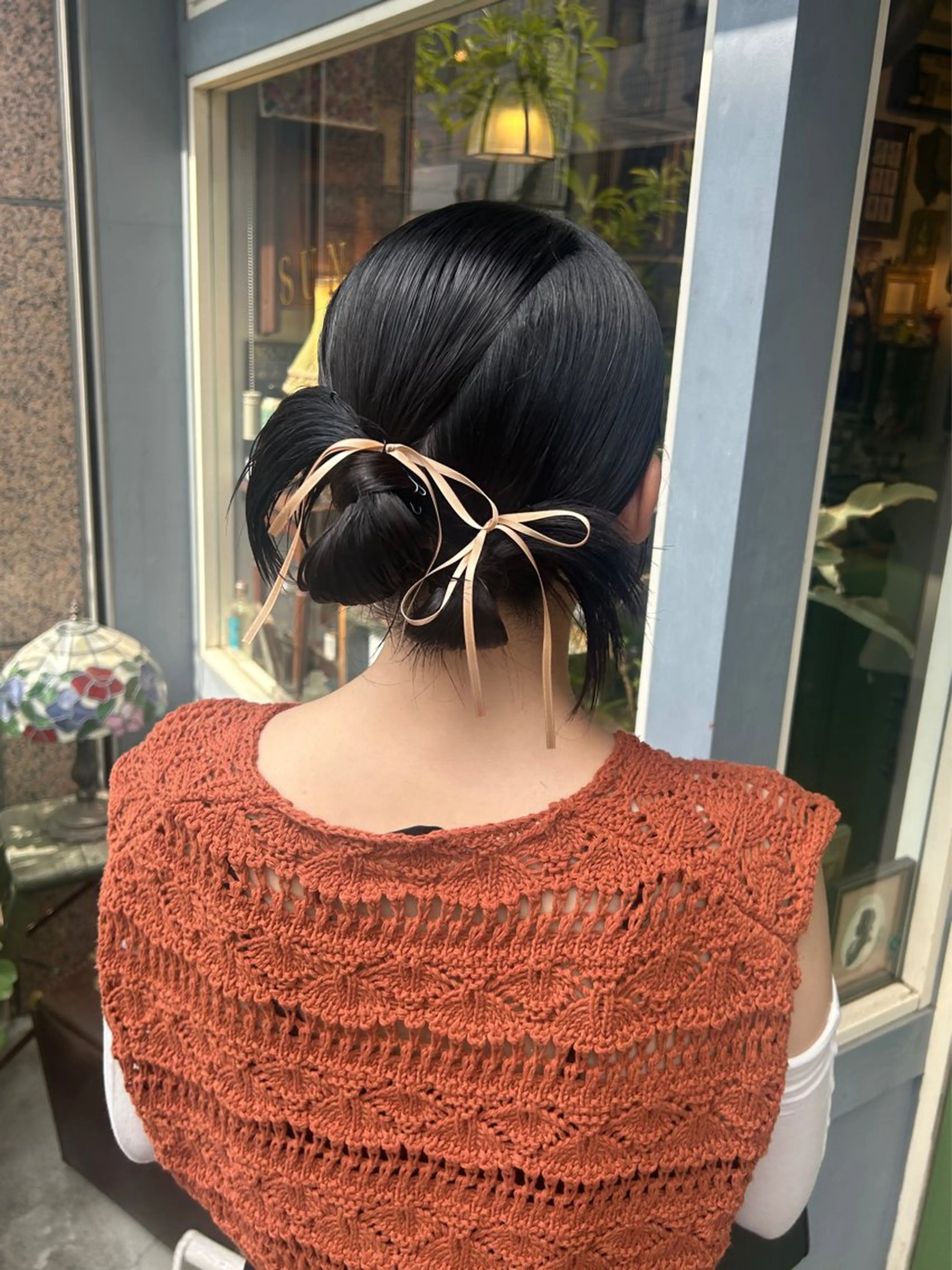 ミディアム ヘアアレンジ ヘアセット 清水千優/パーマ/透 明感カラー/メンズのヘアスタイル