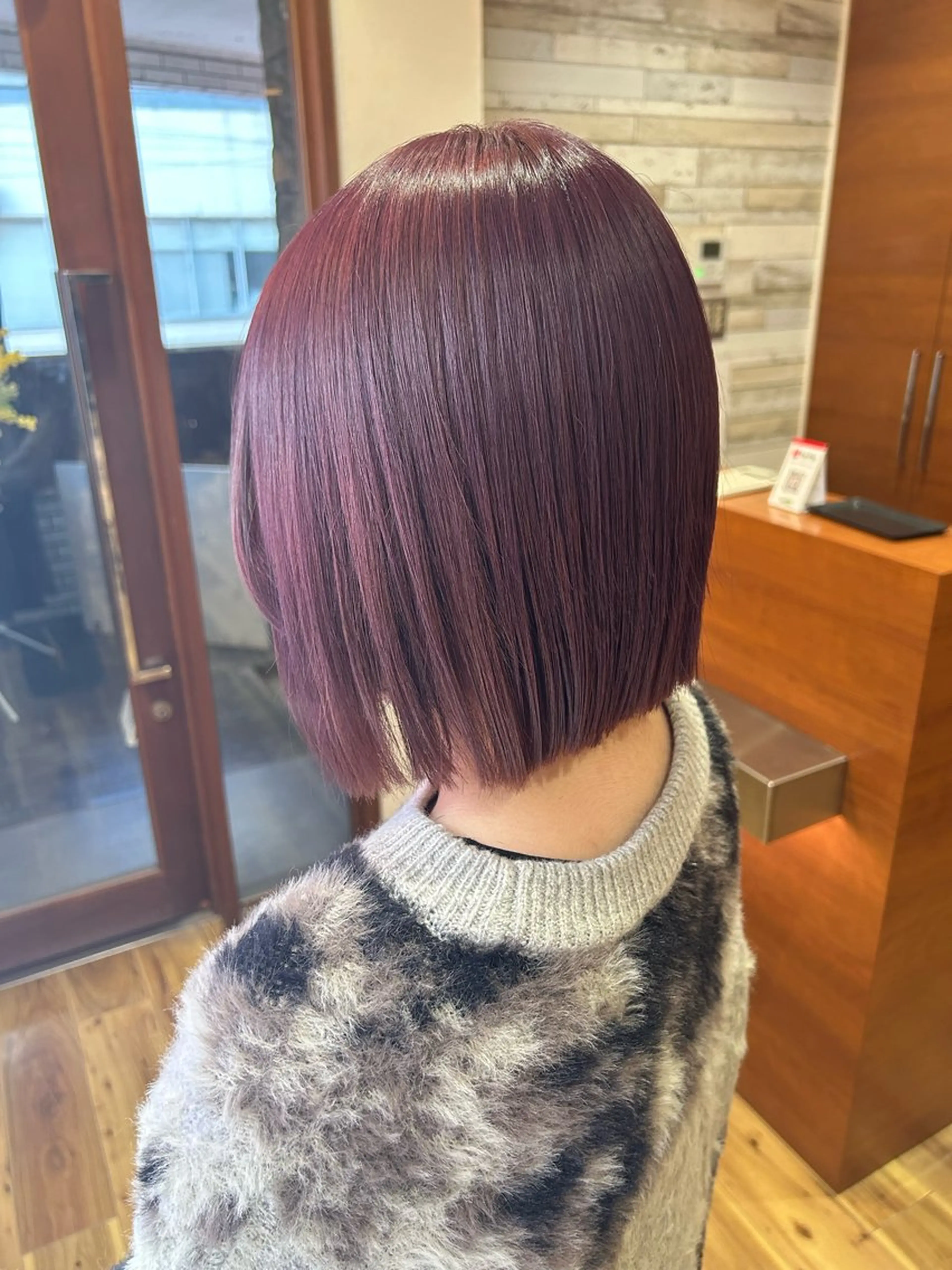 ショート カラー ピンクカラー ピンクパープル パープルカラー カット ヘアカラー トリートメント 🎀たな 🧸のヘアスタイル