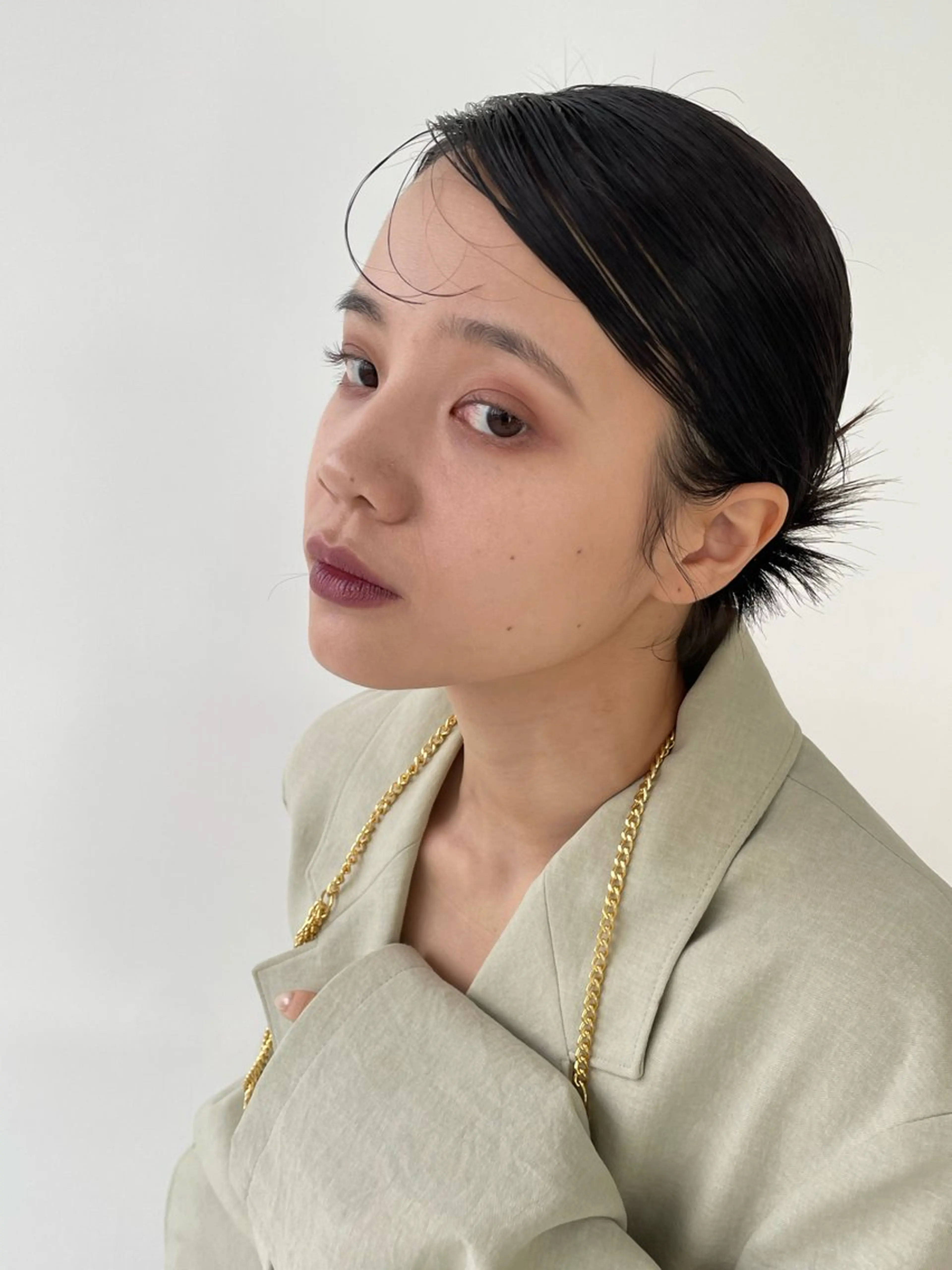 セミロング カラー ヘアアレンジ maoブリーチ無し 似合わせカラーのヘアスタイル