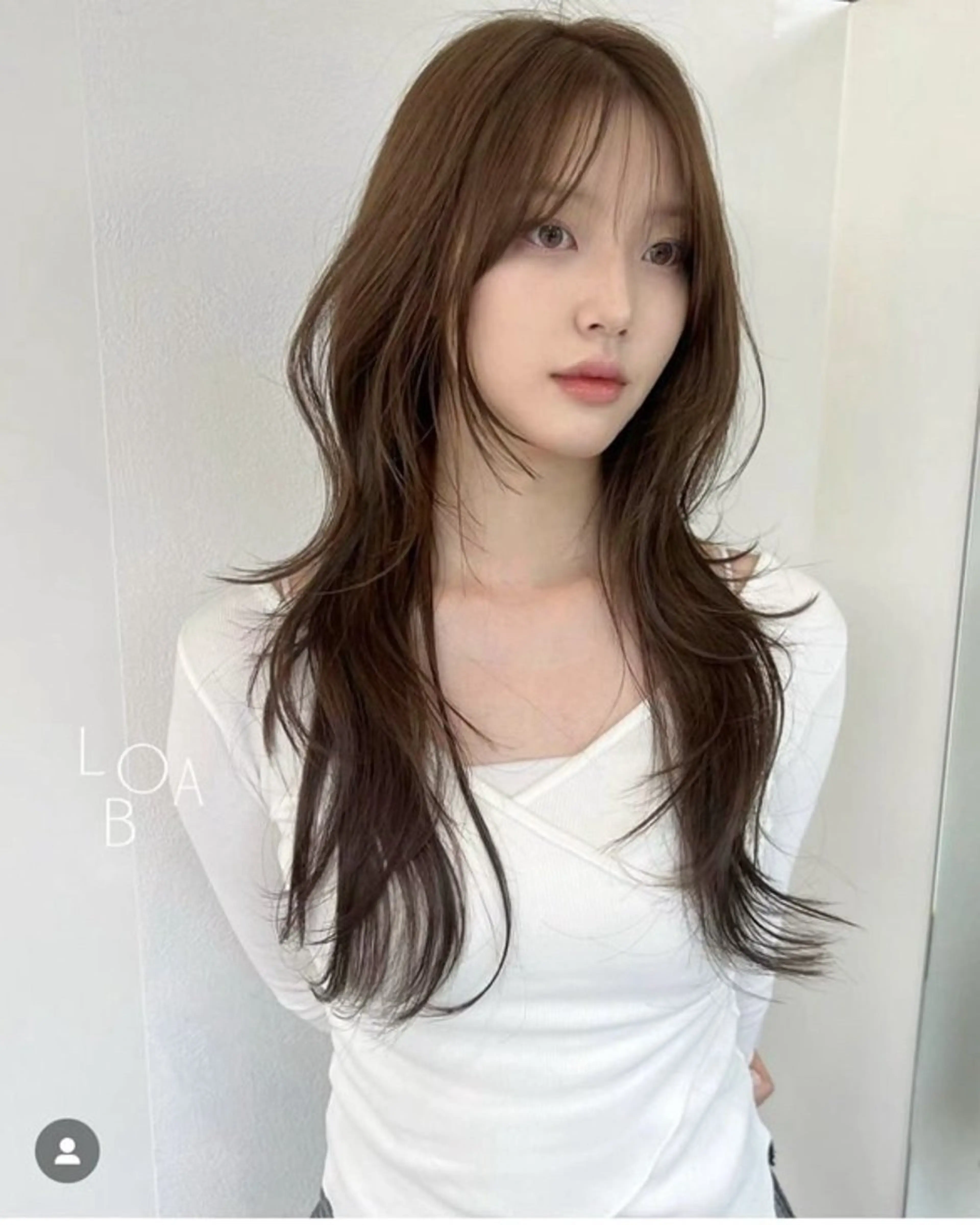 ロング Airi 韓国y2k レイヤーカットのヘアスタイル