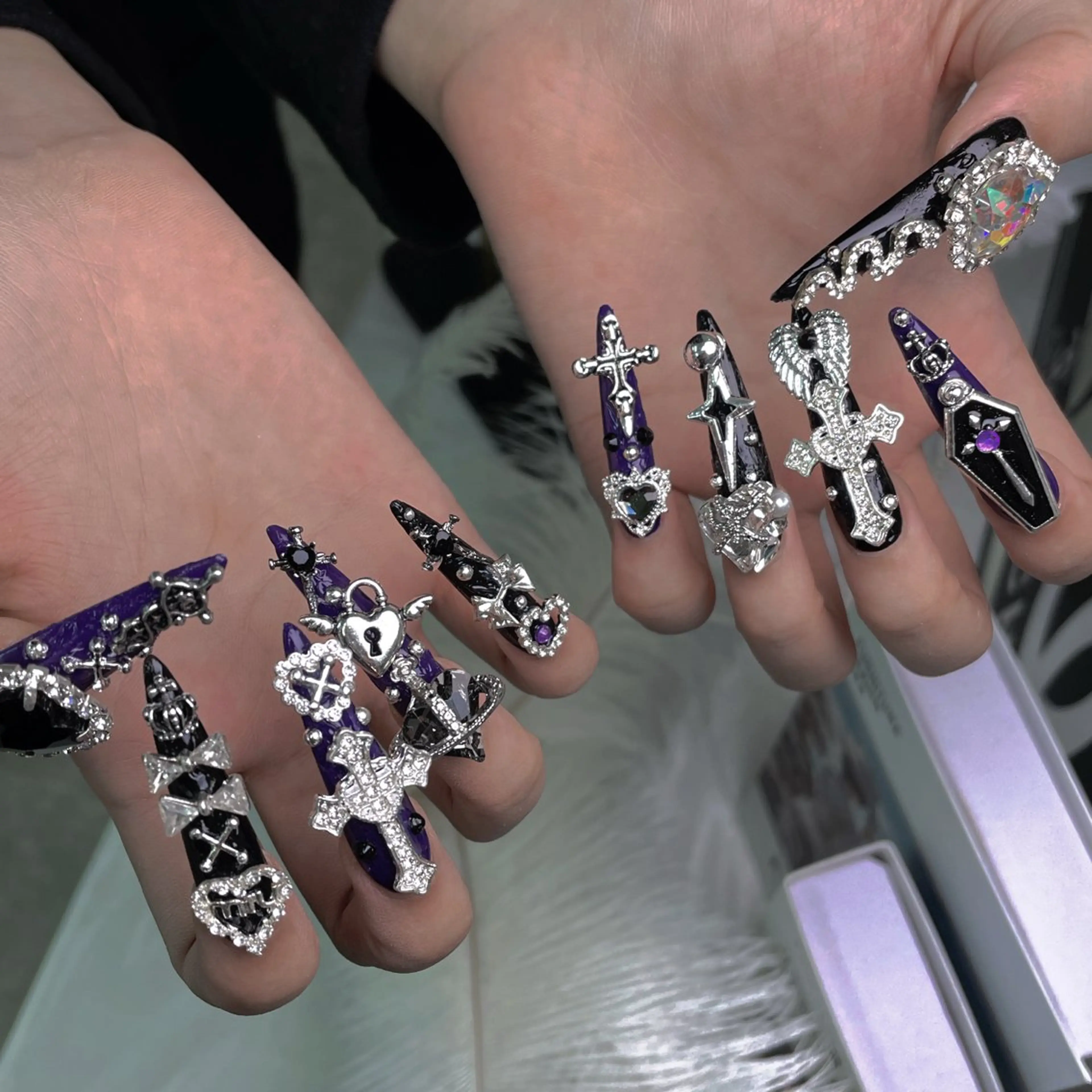 ネイル ハート 韓国ネイル スカルプネイル 夏ネイル ワンホンネイル ハンドネイル Melody Nail所属・Melody  3D/スカルプ専門店のネイルデザイン