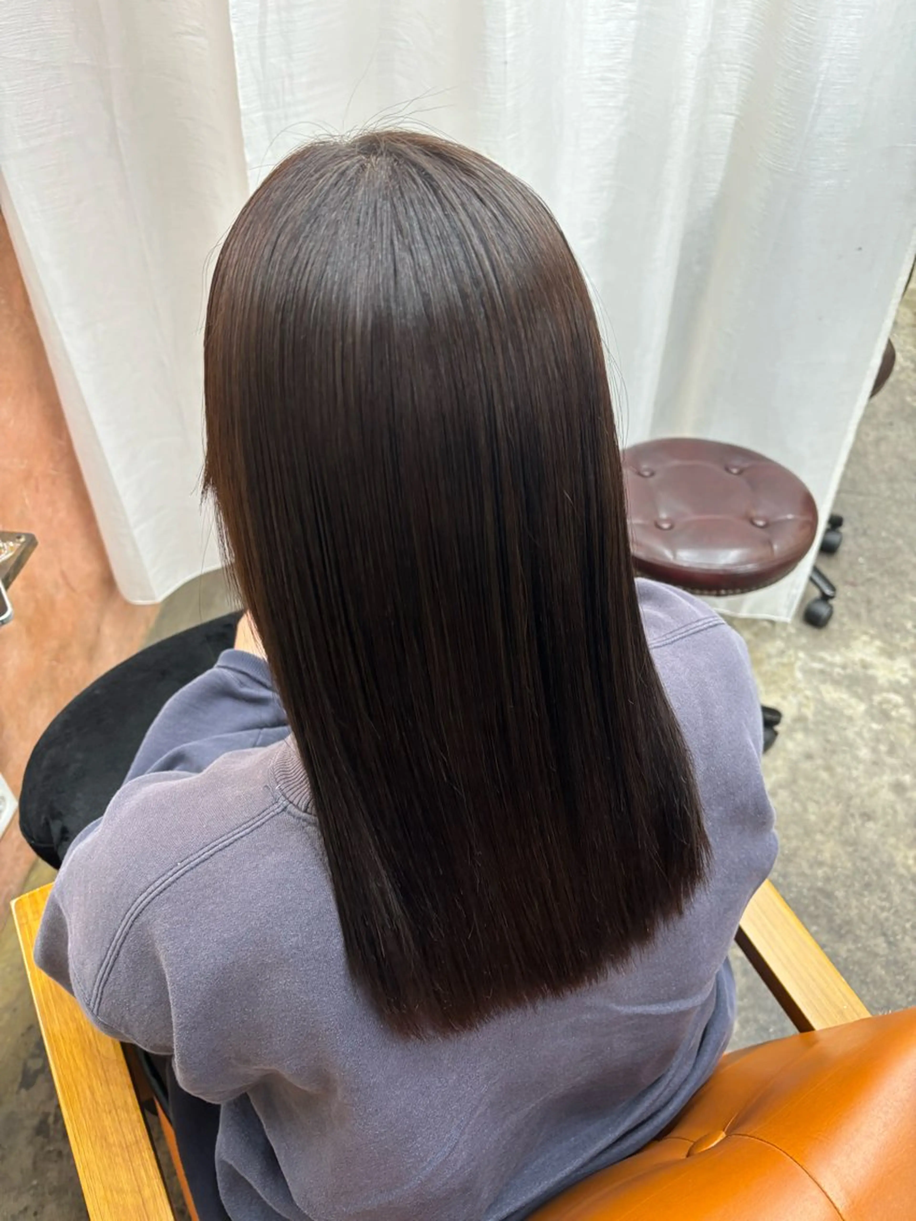 ロング 縮毛矯正 大本 涼風のヘアスタイル