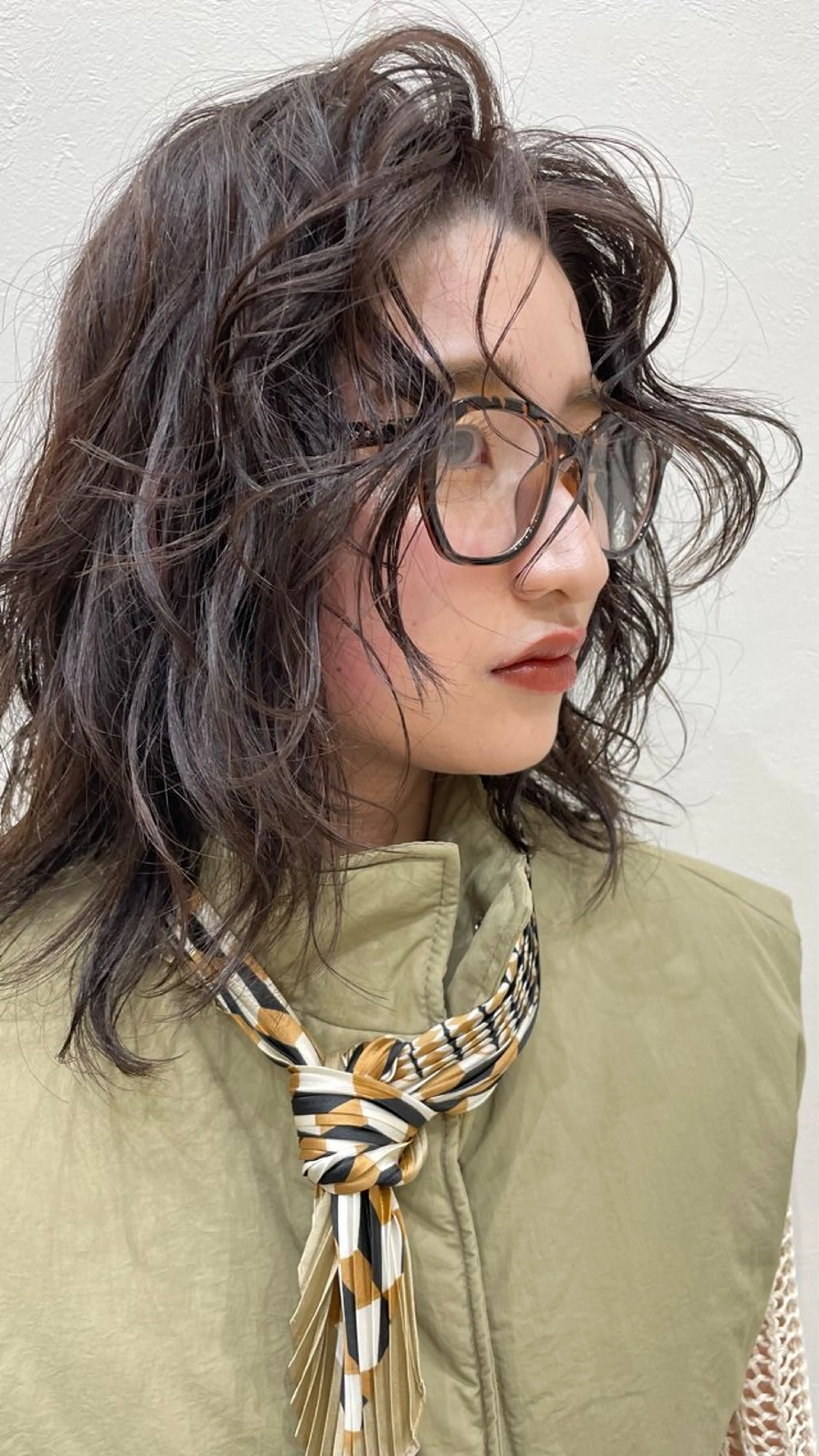 セミロング パーマ カット パーマ { door } Kawasakiのヘアスタイル