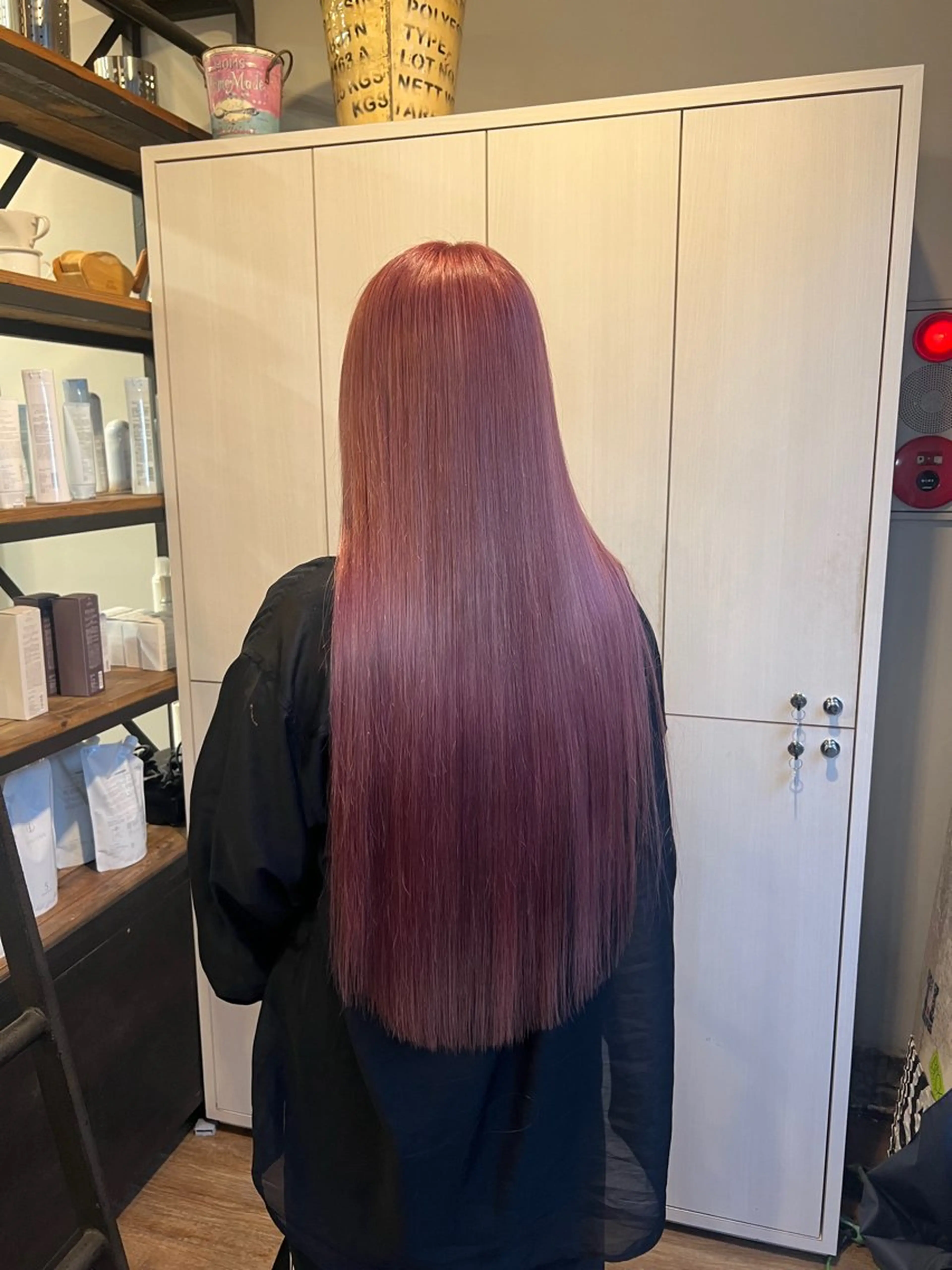 ロング カラー ブリーチ ピンクカラー ヘアカラー きむら なみか🪐のヘアスタイル