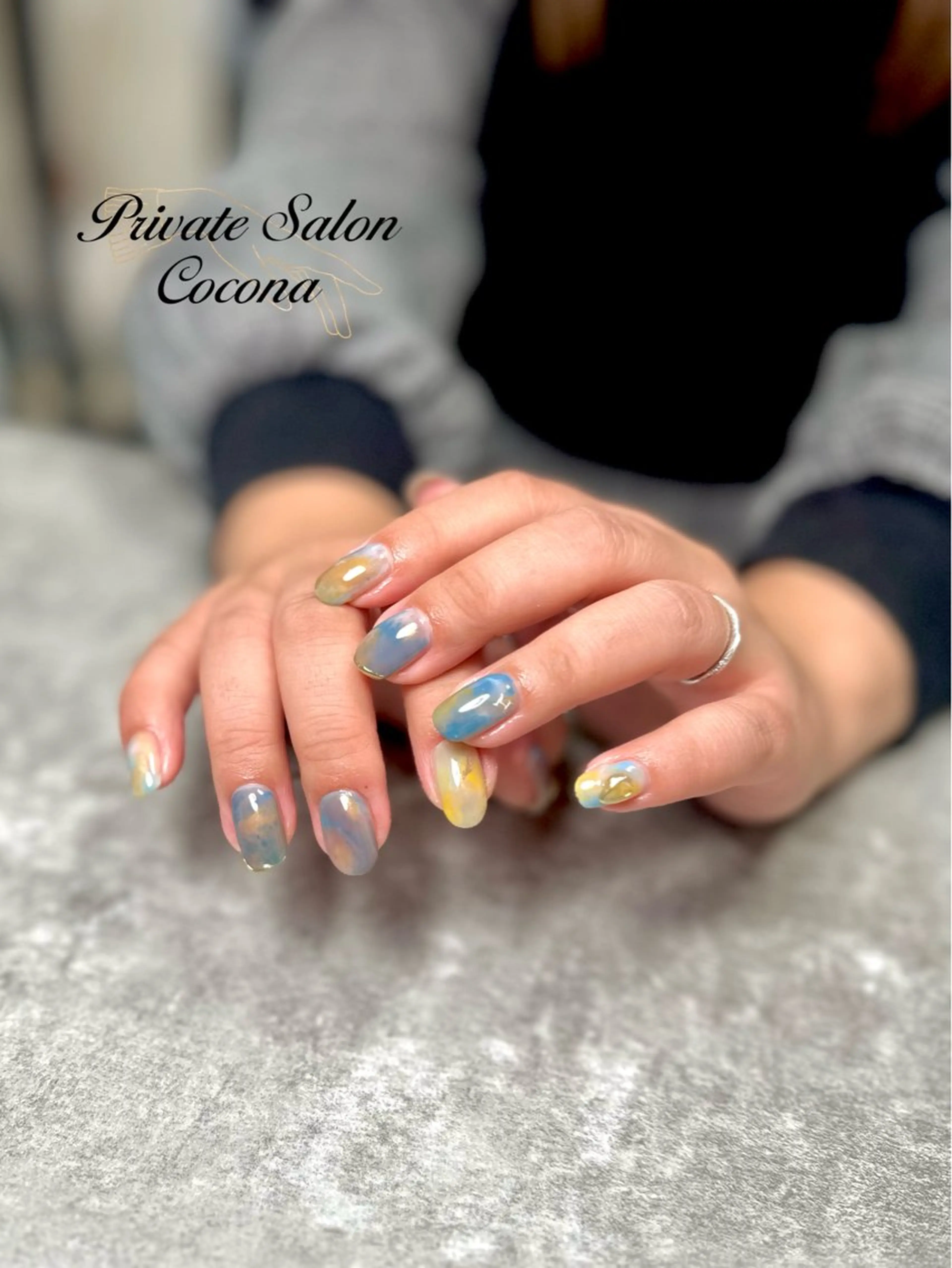 ネイル 持ち込み ニュアンスネイル ハンドネイル プライベートサロン nailcoconaのネイルデザイン