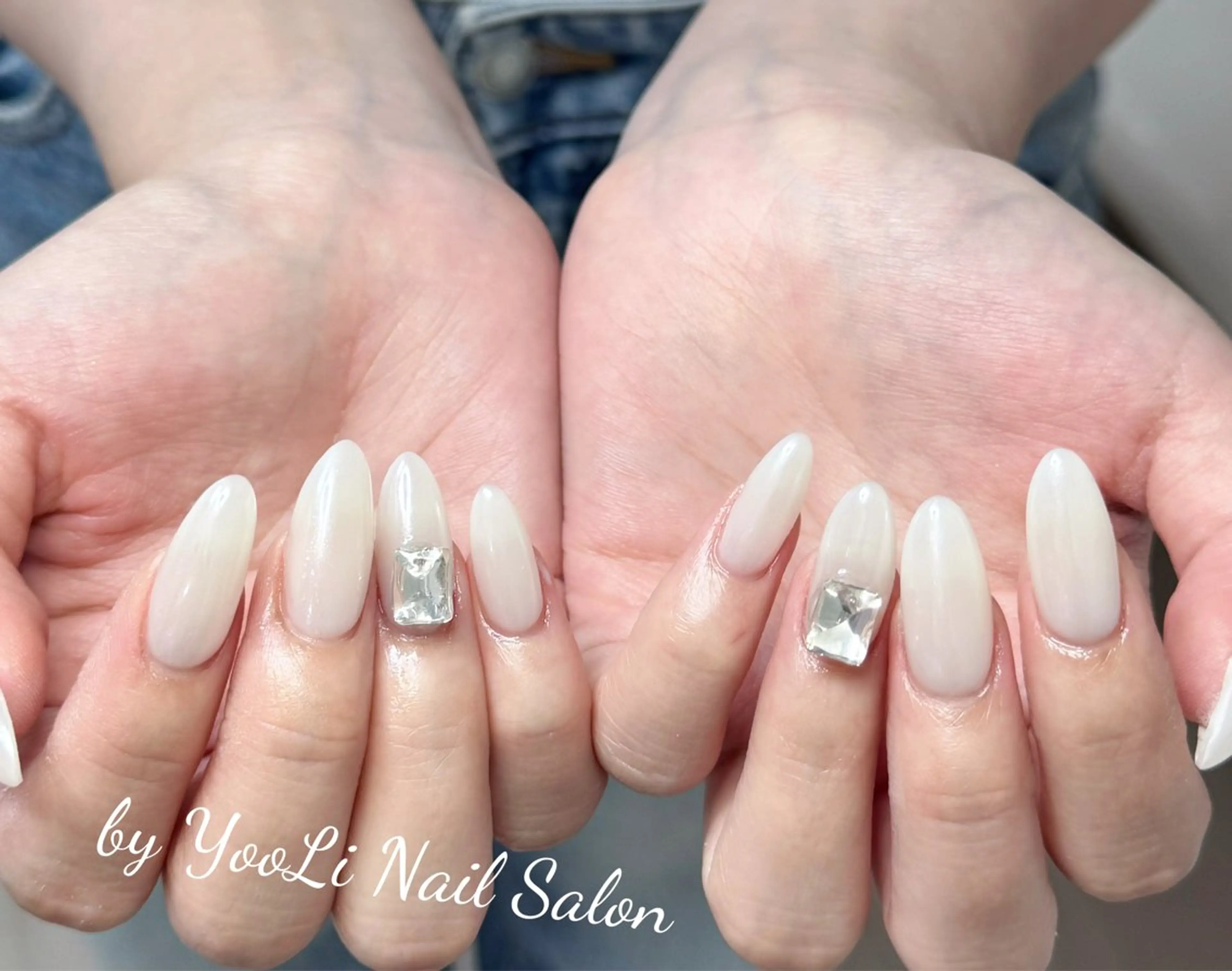 ネイル アートネイル オーロラネイル チークネイル フレンチネイル ガラスフレンチ ハンドネイル 🎀🎀YooLi Nail Salonのネイルデザイン