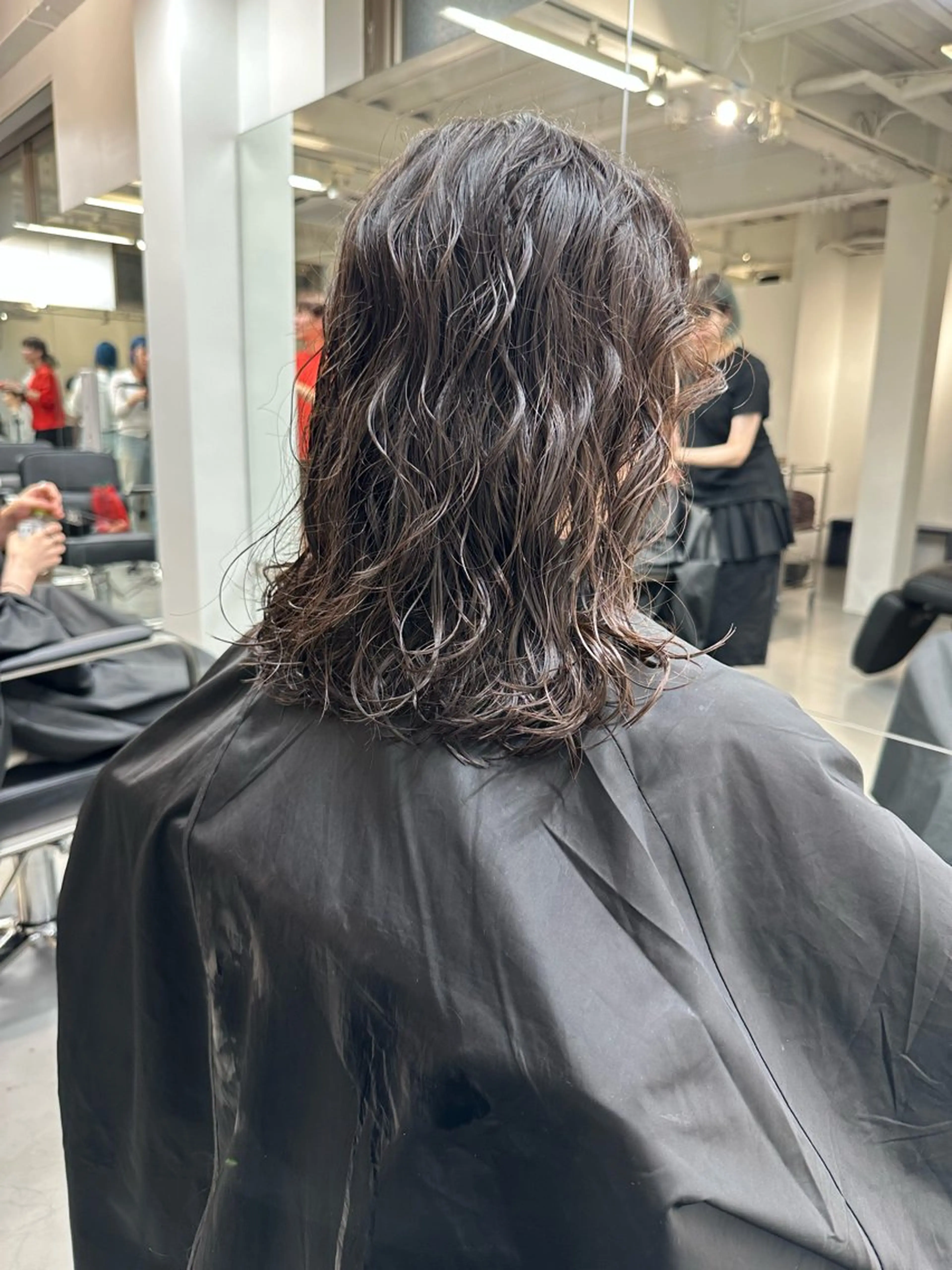 ミディアム パーマ カット パーマ お悩み解決パーマ hana🩰のヘアスタイル