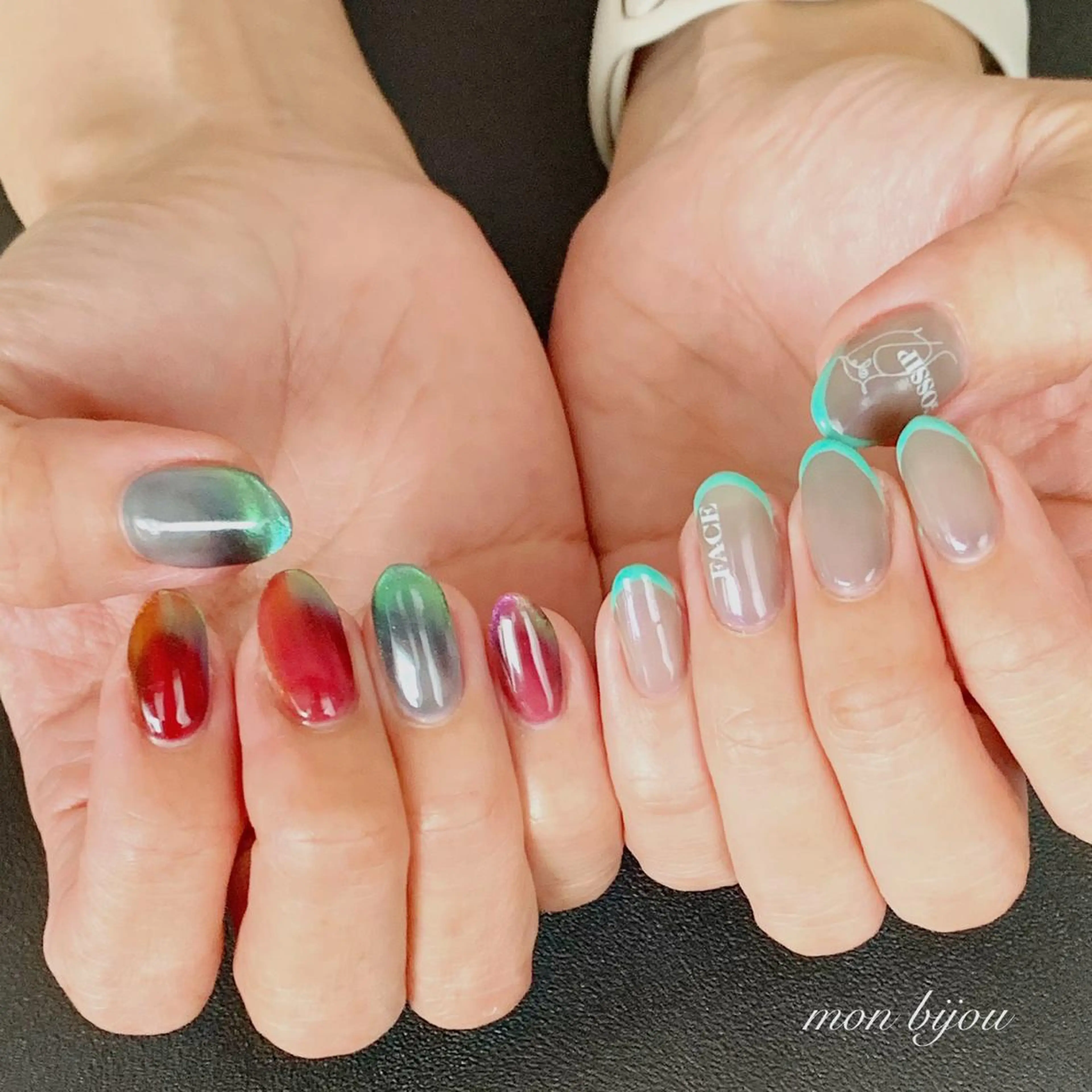 ネイル ニュアンスネイル ハンドネイル ハンドケア mon bijou 坪井のネイルデザイン