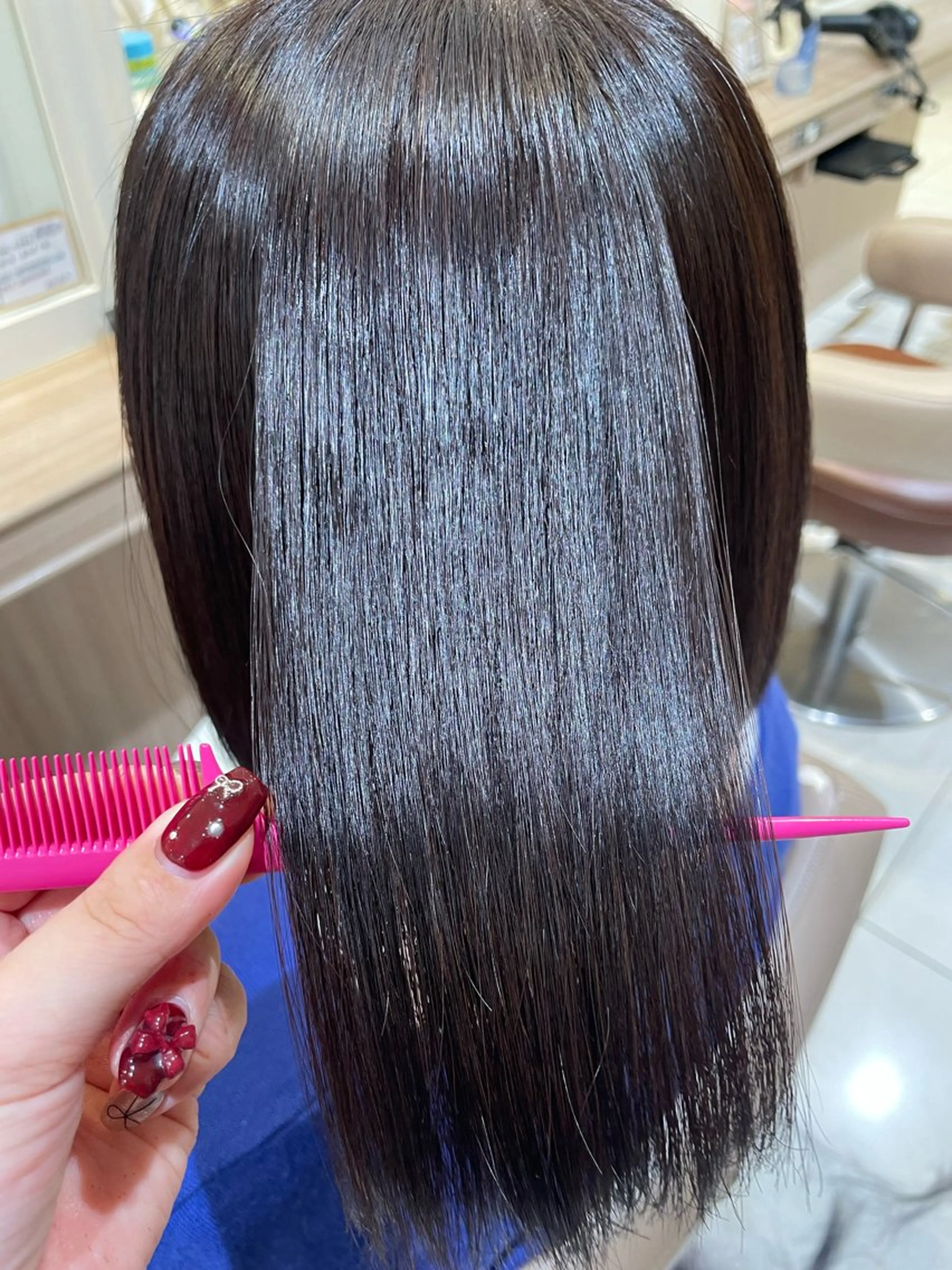 ミディアム カラー パーマ カット ヘアカラー 縮毛矯正 トリートメント 韓国ヘアメイク🎀/ 縮毛矯正✨山本媛香のヘアスタイル