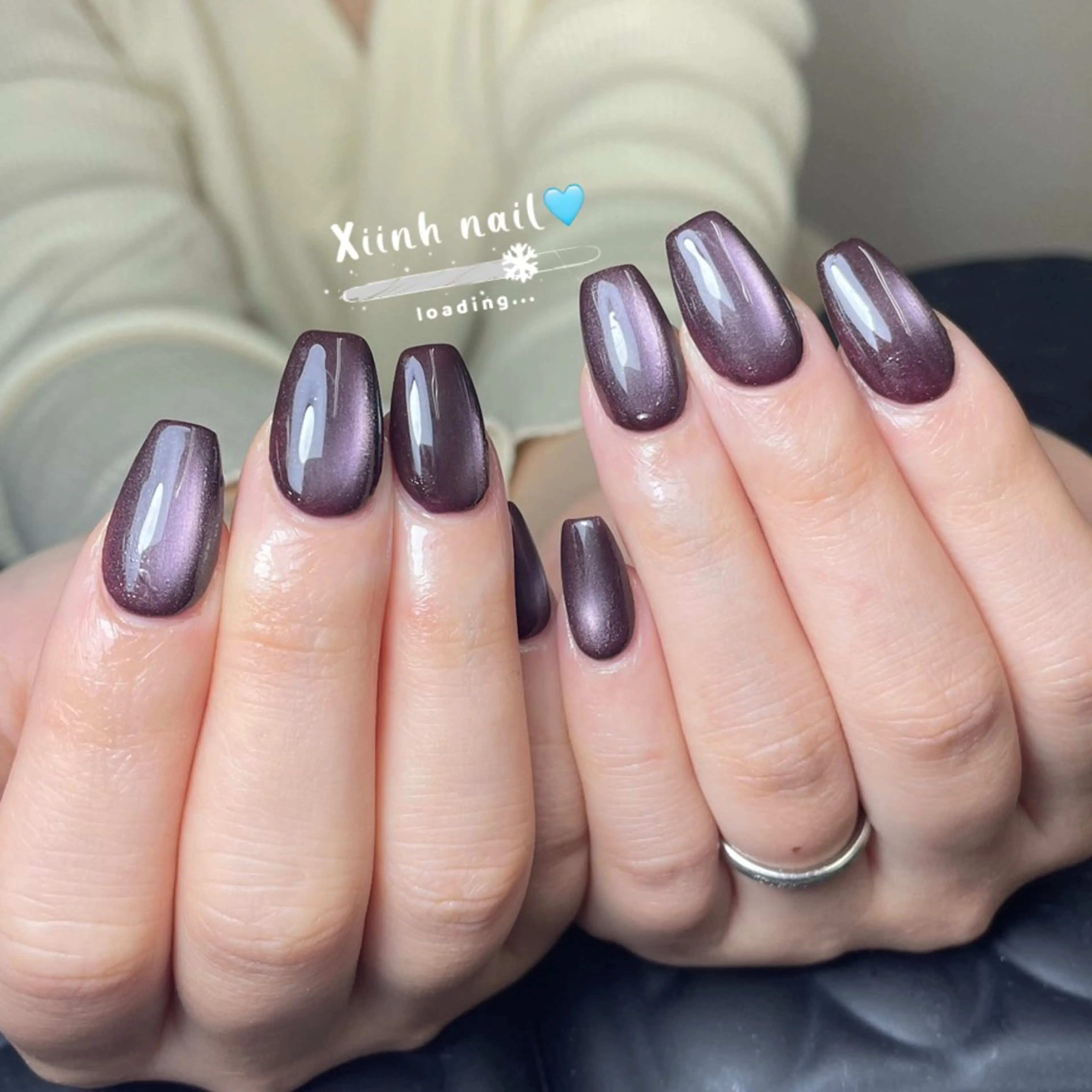 ネイル ブラウン チークネイル 桜ネイル 長さ出し フットネイル ハンドネイル XIINH NAIL SALONのネイルデザイン