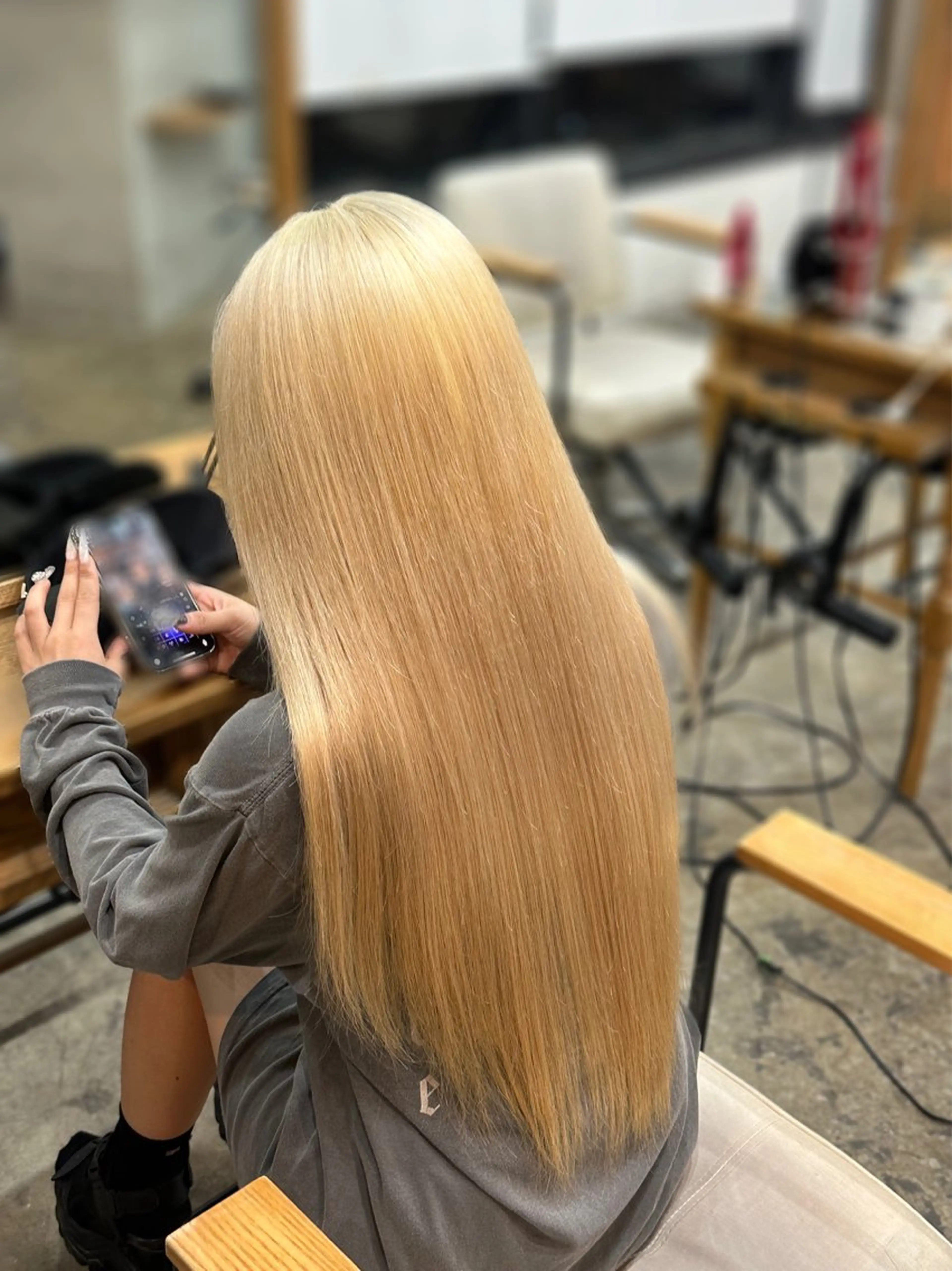 ロング タマシロカリン /カットモデル❤️のヘアスタイル