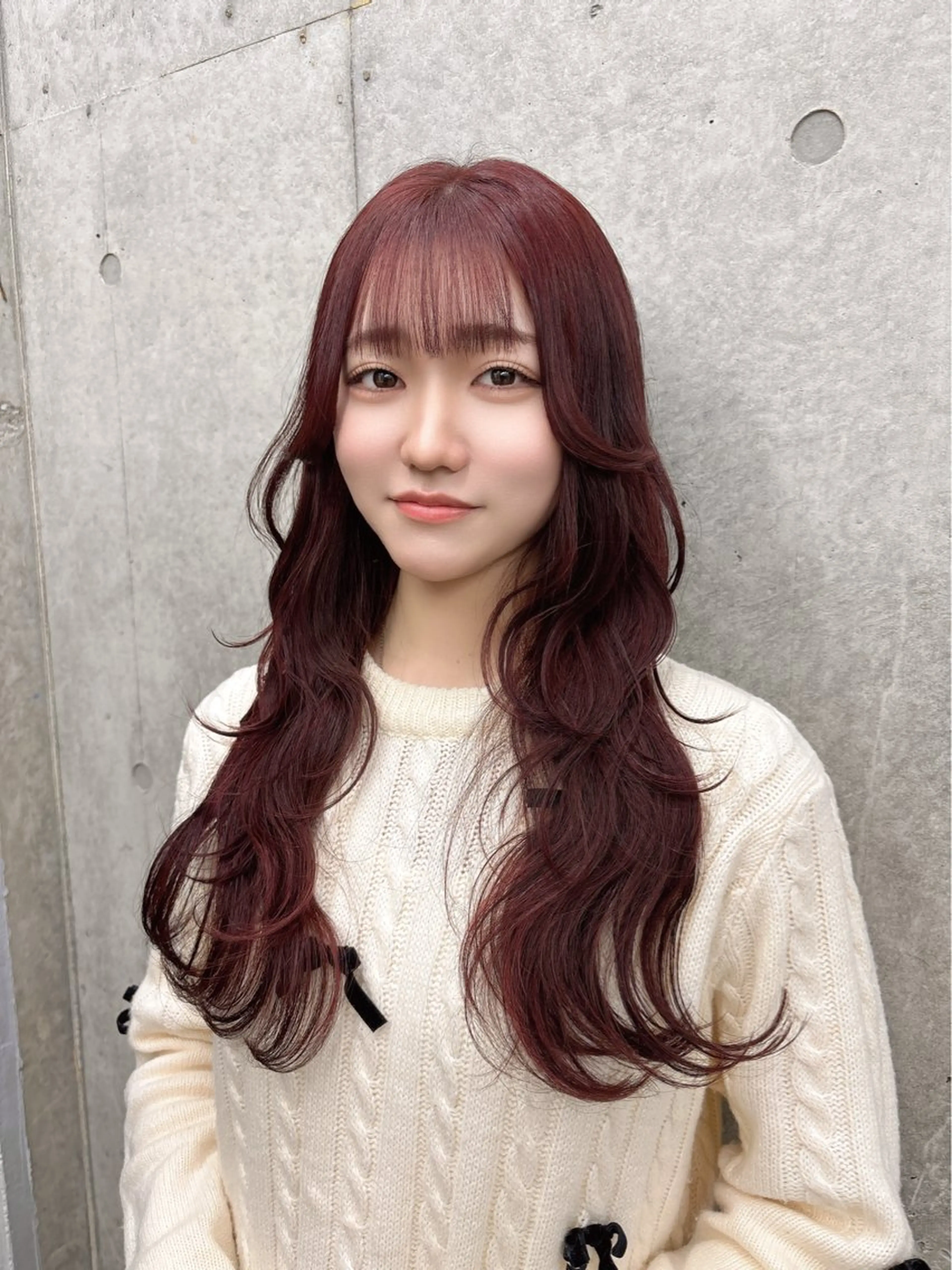 ロング 顔まわりレイヤー レイヤーカット 小顔カット ヘアカラー 巻ける縮毛矯正🌸 勝倉　麗のヘアスタイル