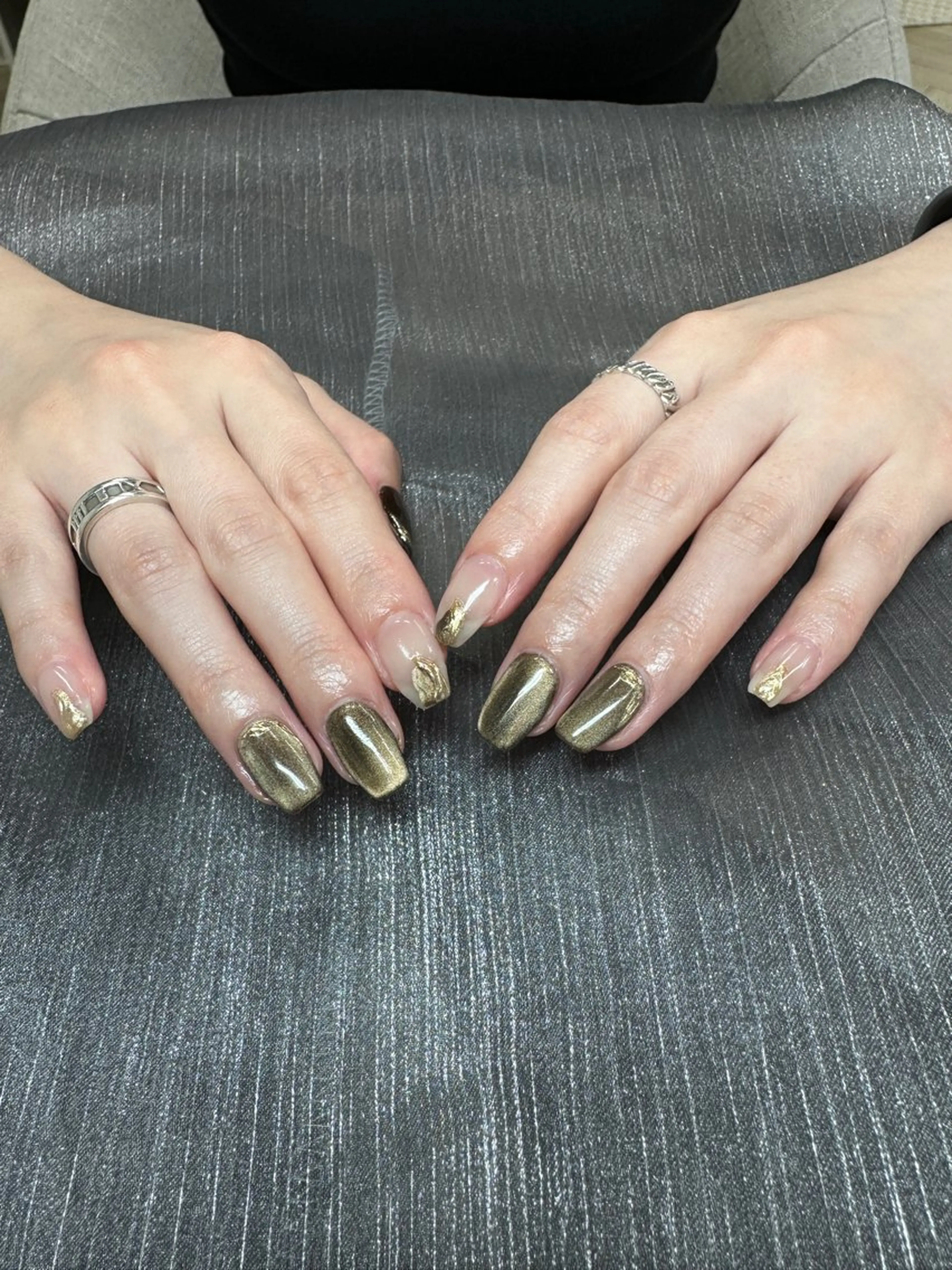 ネイル Kaka_ パラジェル、長さだしのネイルデザイン