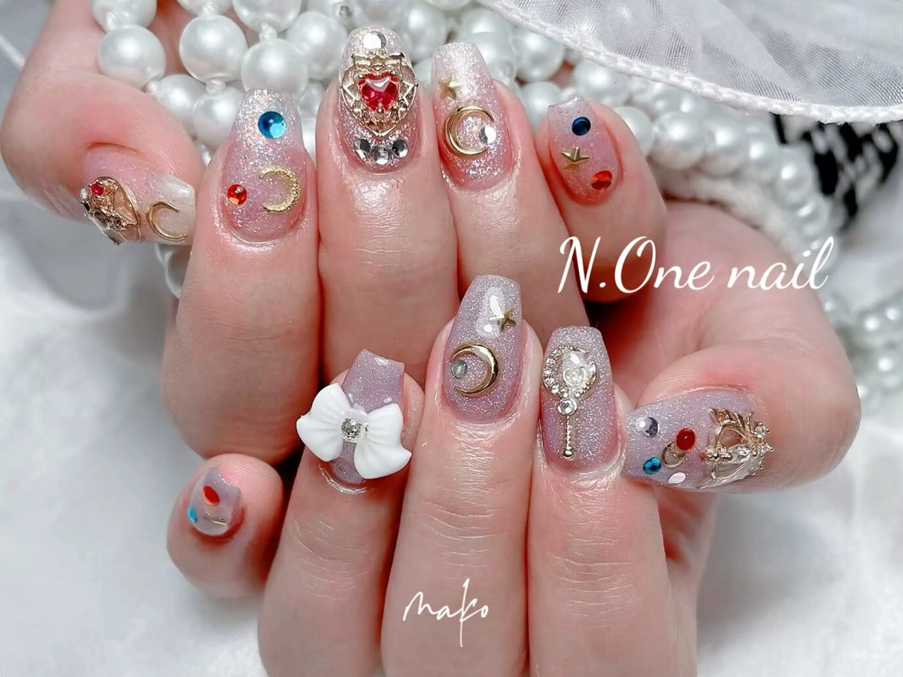 ネイル ハンドネイル 長いだし/スカルプ/ パラシェルN.oneのネイルデザイン