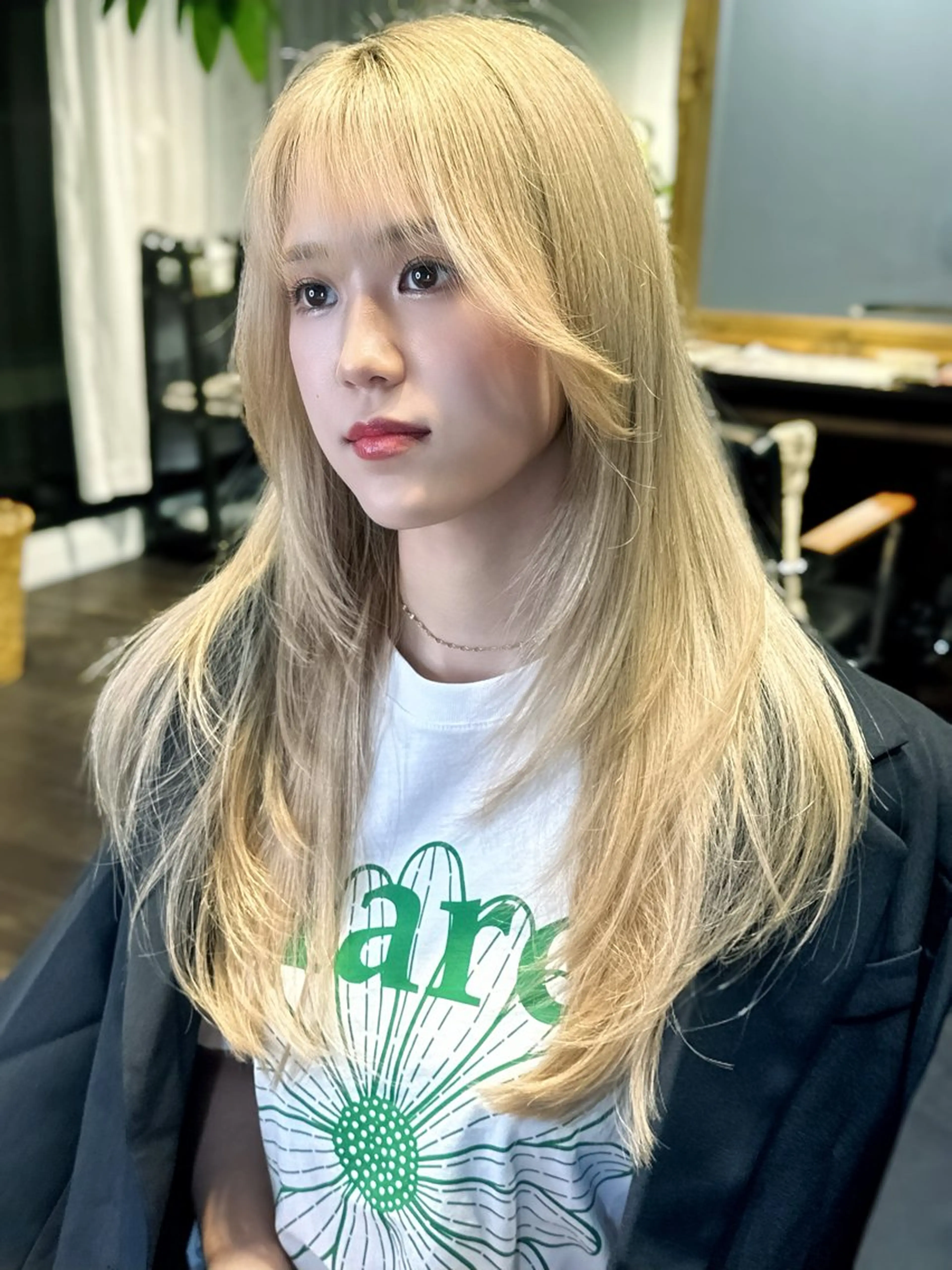 ロング カラー カット ヘアカラー トリートメント ワンホンヘア ケラチン/Kaitoのヘアスタイル