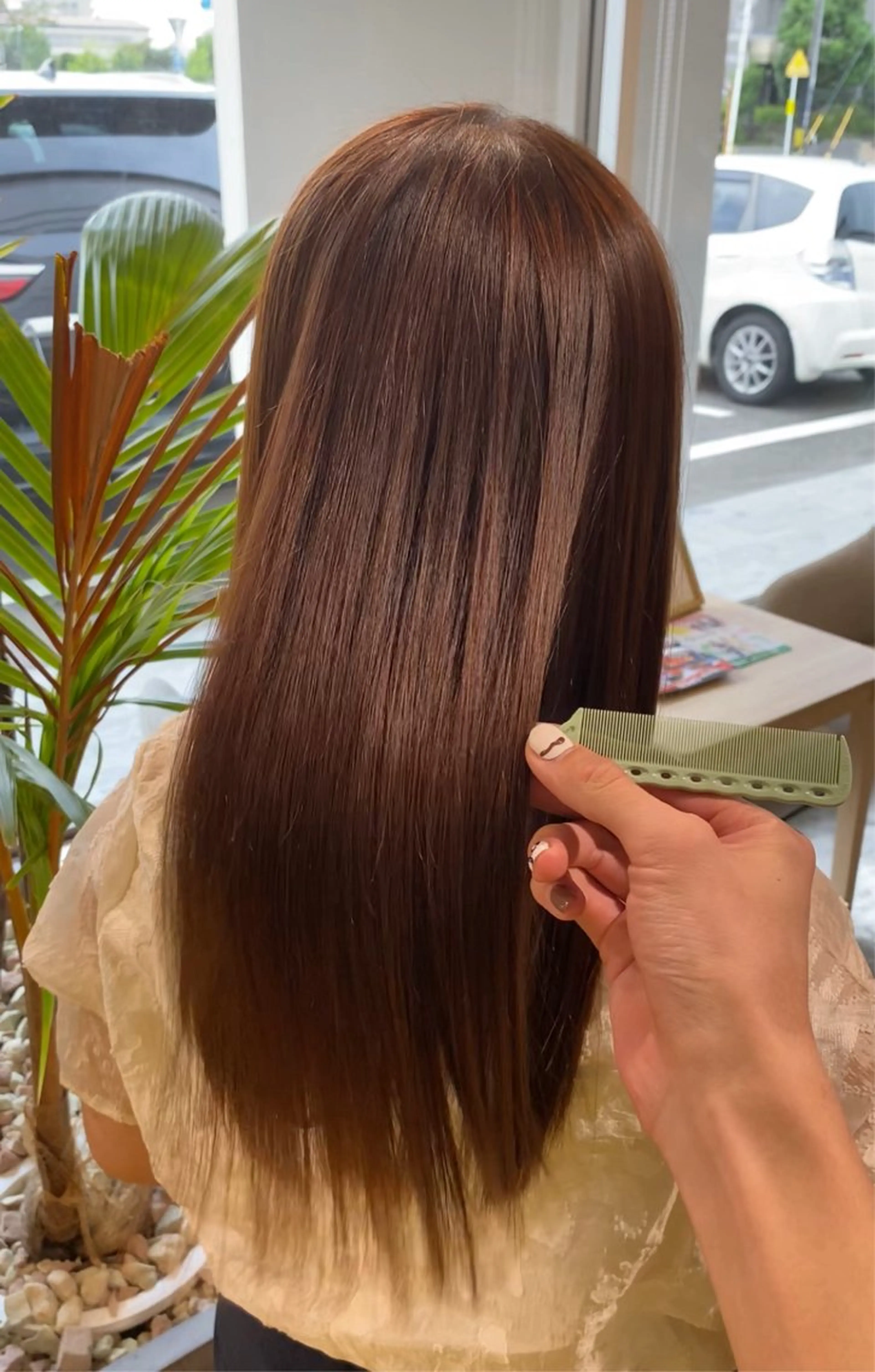 セミロング 縮毛矯正 yate'/ Wカラー/小出捷也のヘアスタイル