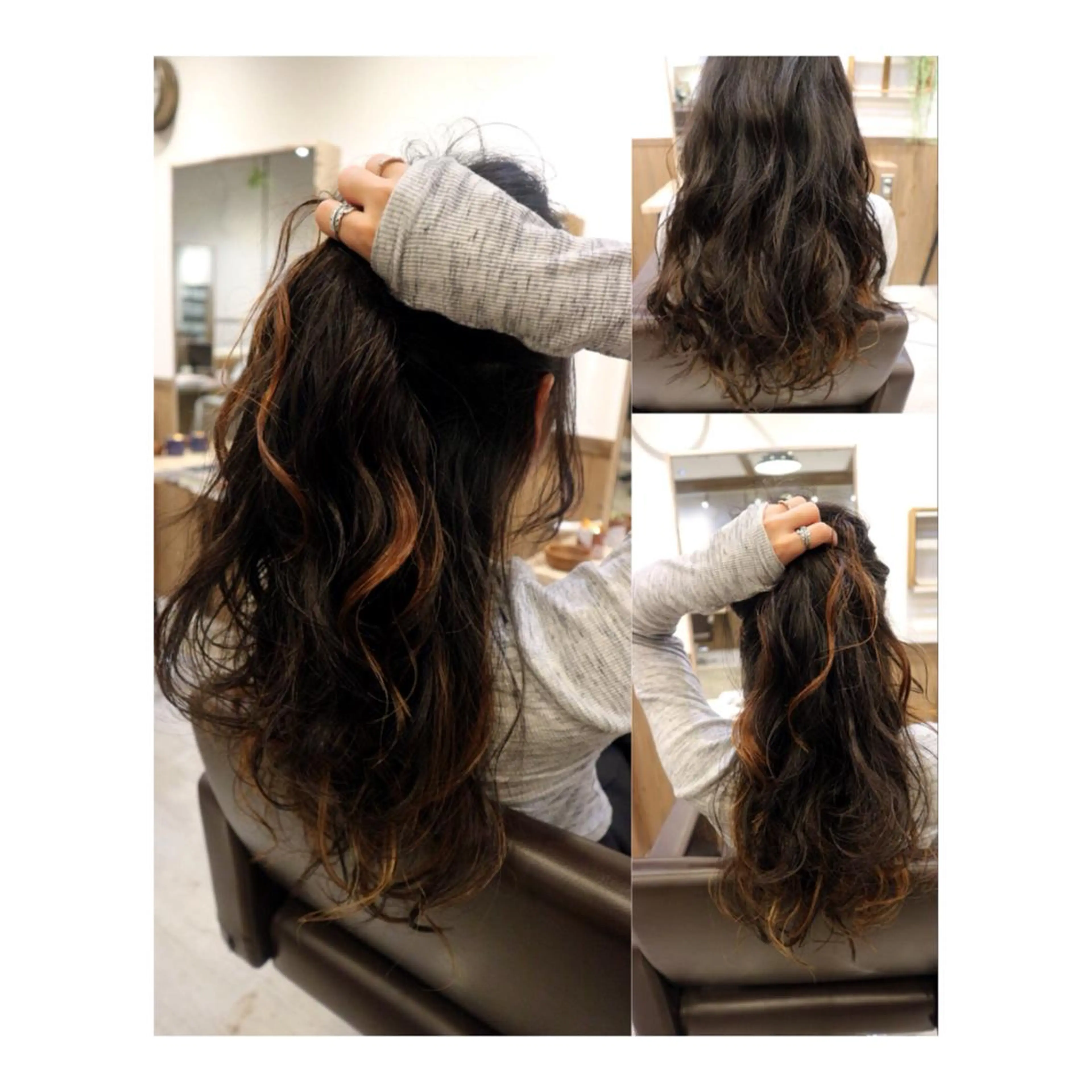 ロング カラー ハイライトカラー ハイライト Aguhair所属・土屋 ゆうこのヘアスタイル