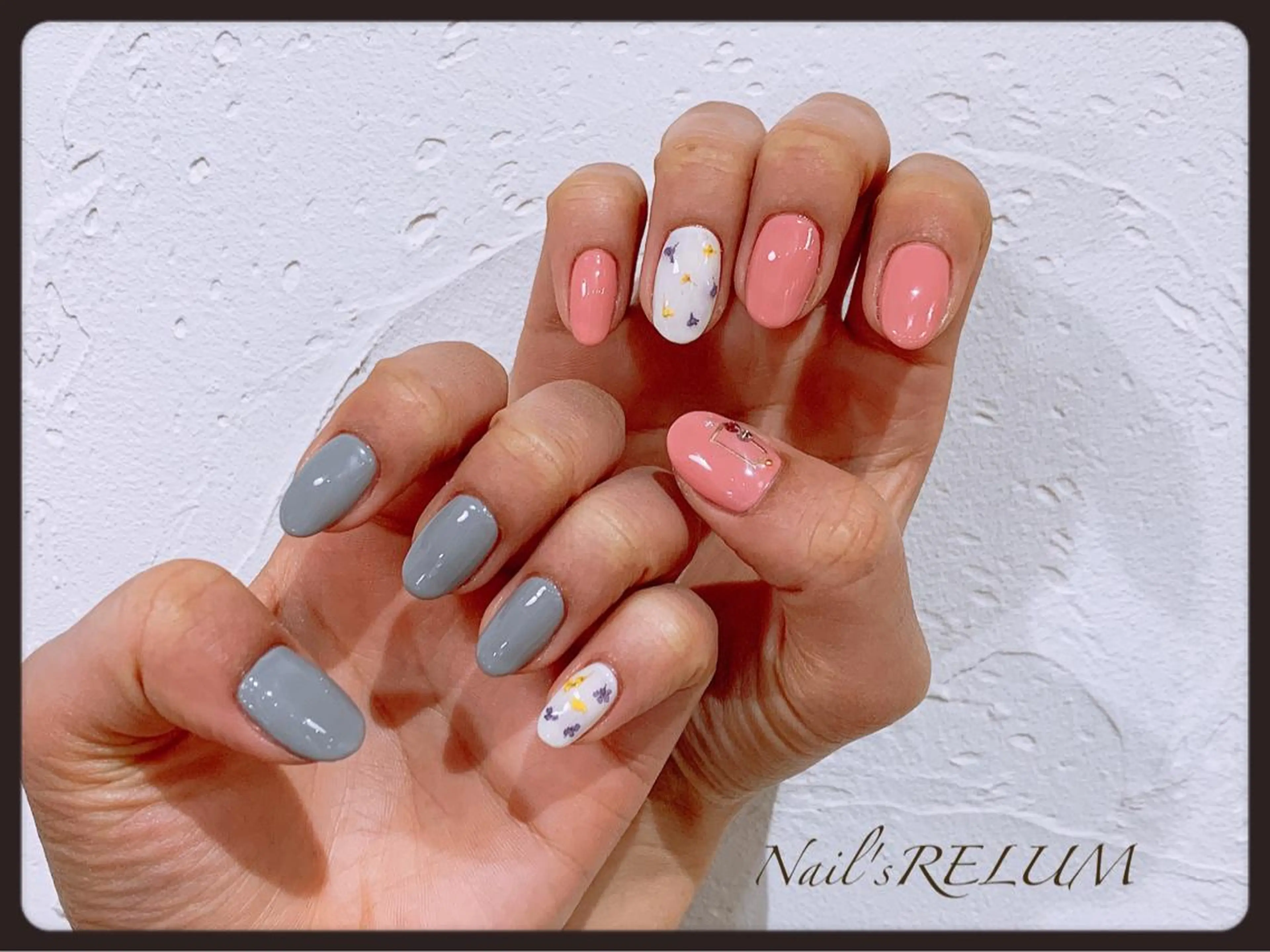 ネイル アートネイル 春ネイル THECOLORS所属・近貞 莉奈のネイルデザイン