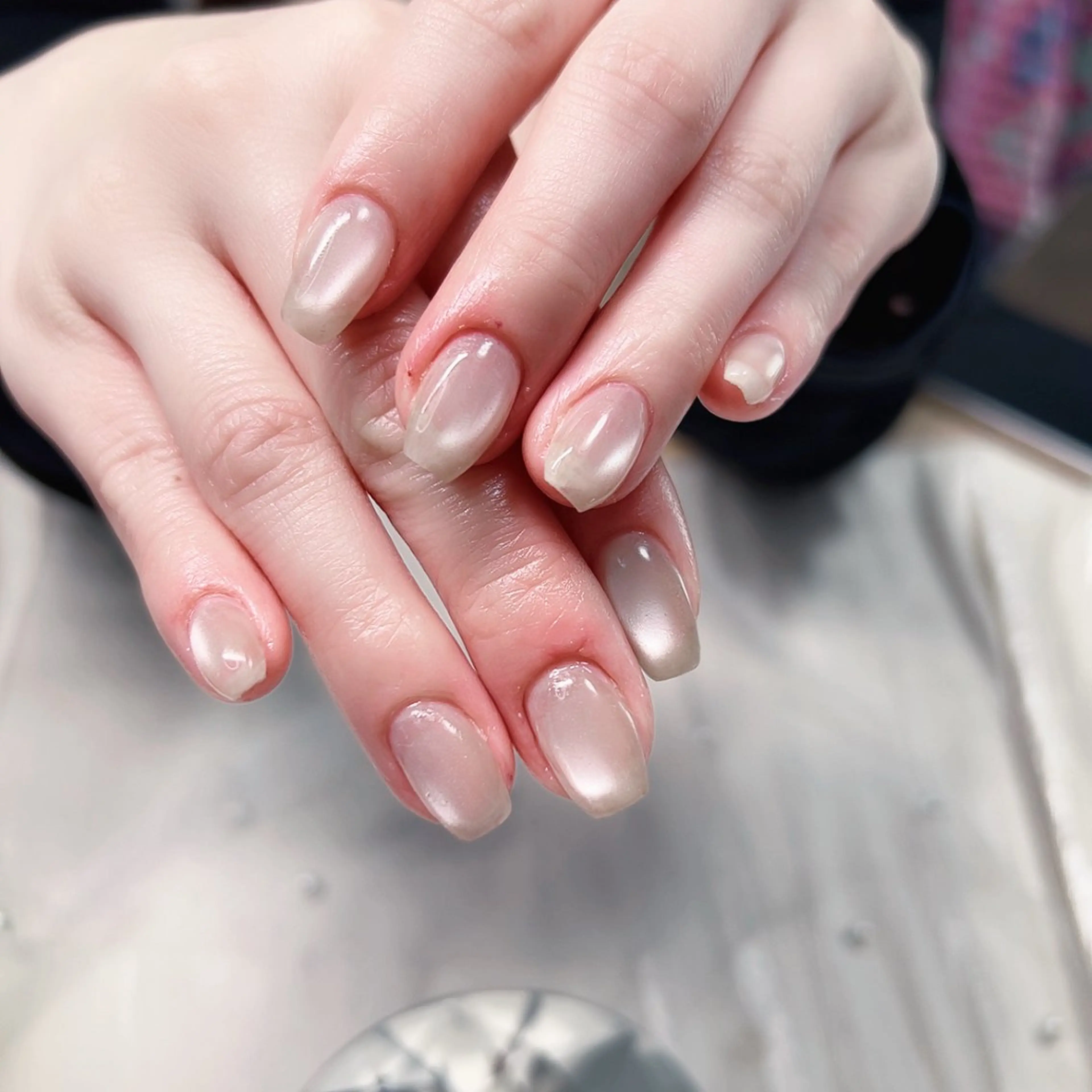 ネイル マグネットネイル オフィスネイル シンプルネイル スクエアネイル ハンドネイル Cute Tips nailのネイルデザイン