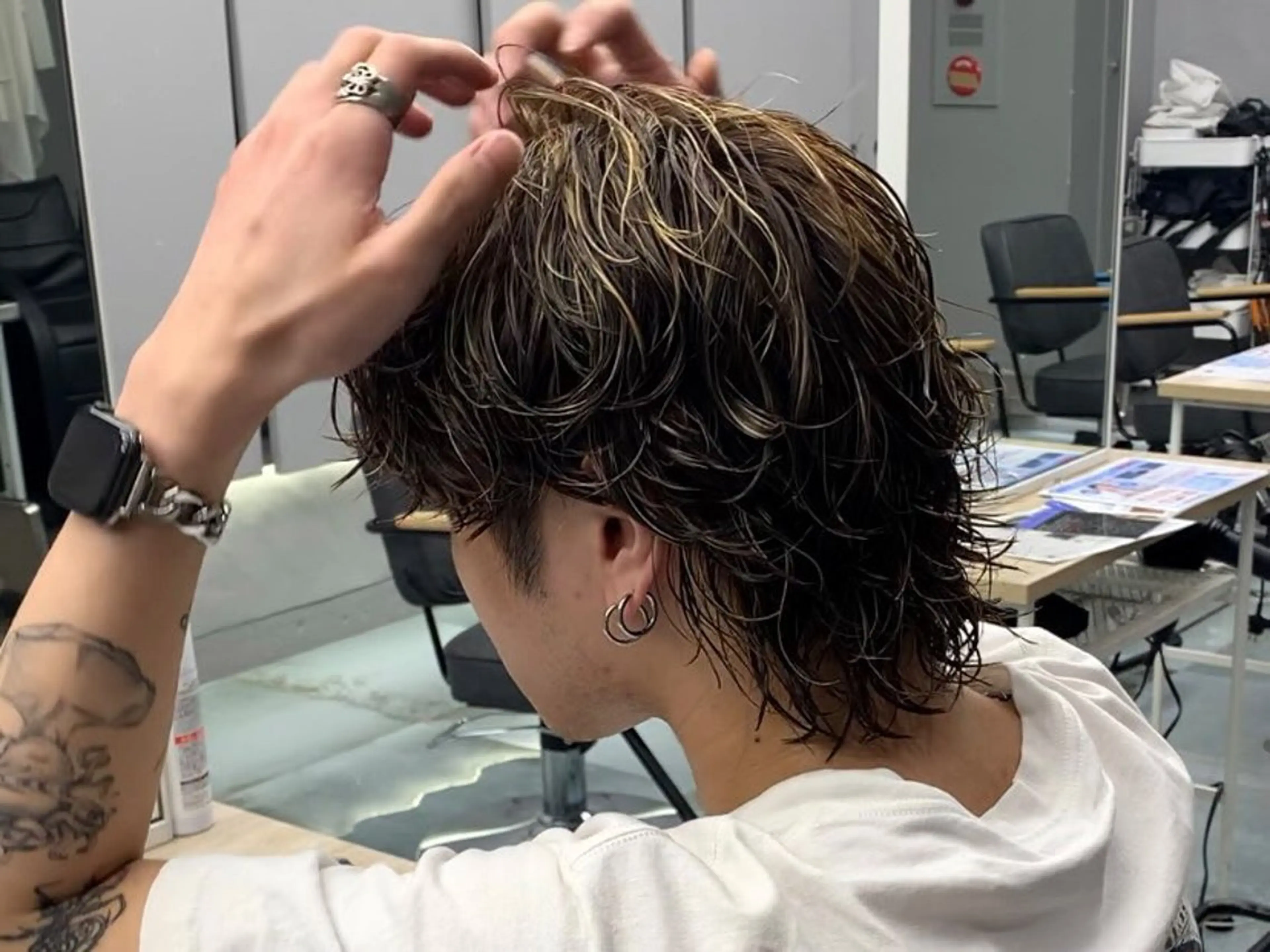 カラー パーマ メンズ カット ヘアカラー パーマ 【圧倒的センス】 まる/メンズカラーのヘアスタイル