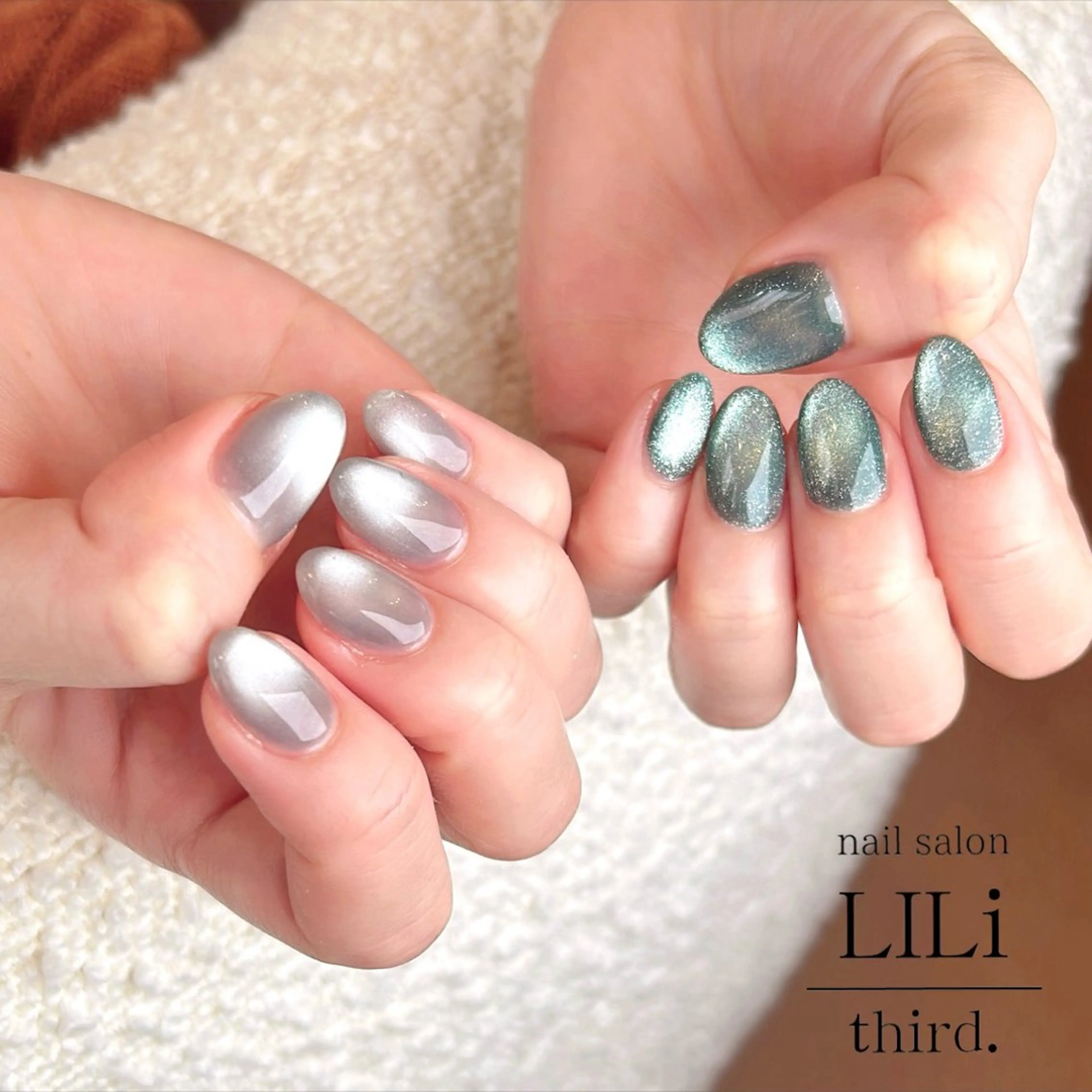ネイル マグネットネイル ハンドネイル nail salon LILi third.所属・Saya ᵕ̈*のネイルデザイン