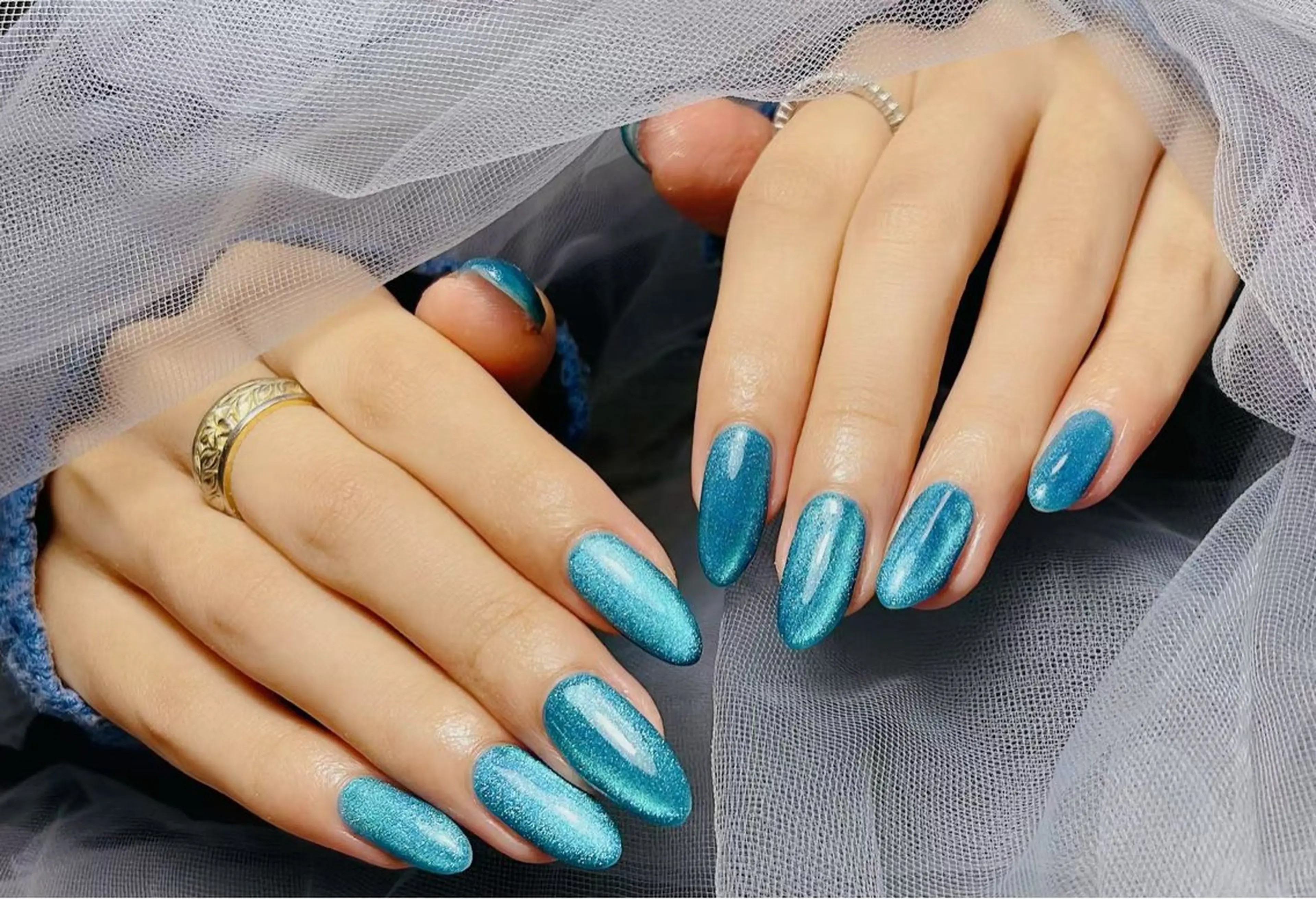 ネイル マグネットネイル ワンカラーネイル S·K ネイルサロンのネイルデザイン