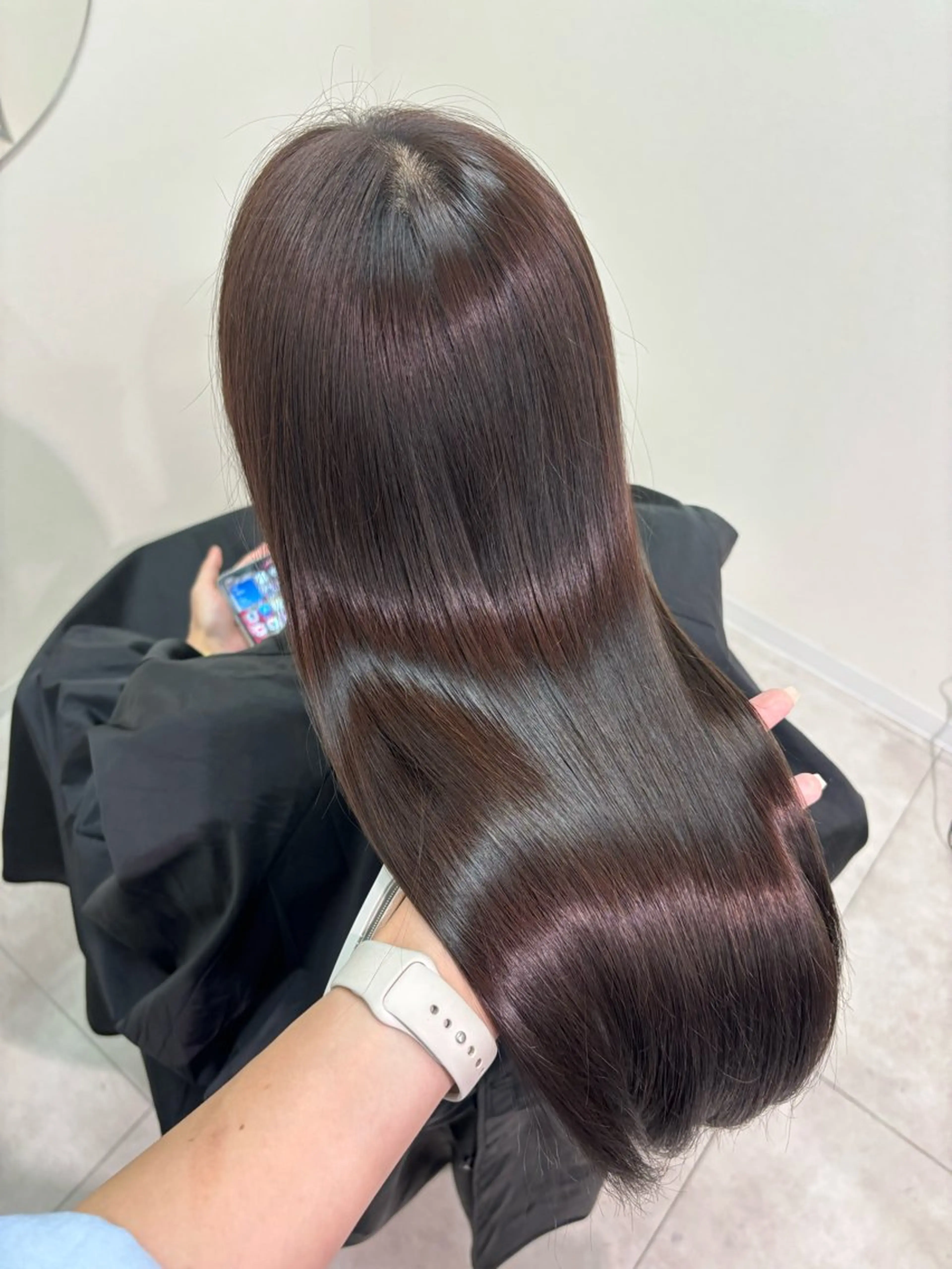 ロング カラー カット ヘアカラー トリートメント ヘッドスパ 広島/わかな/ヘア セット/オリーブのヘアスタイル