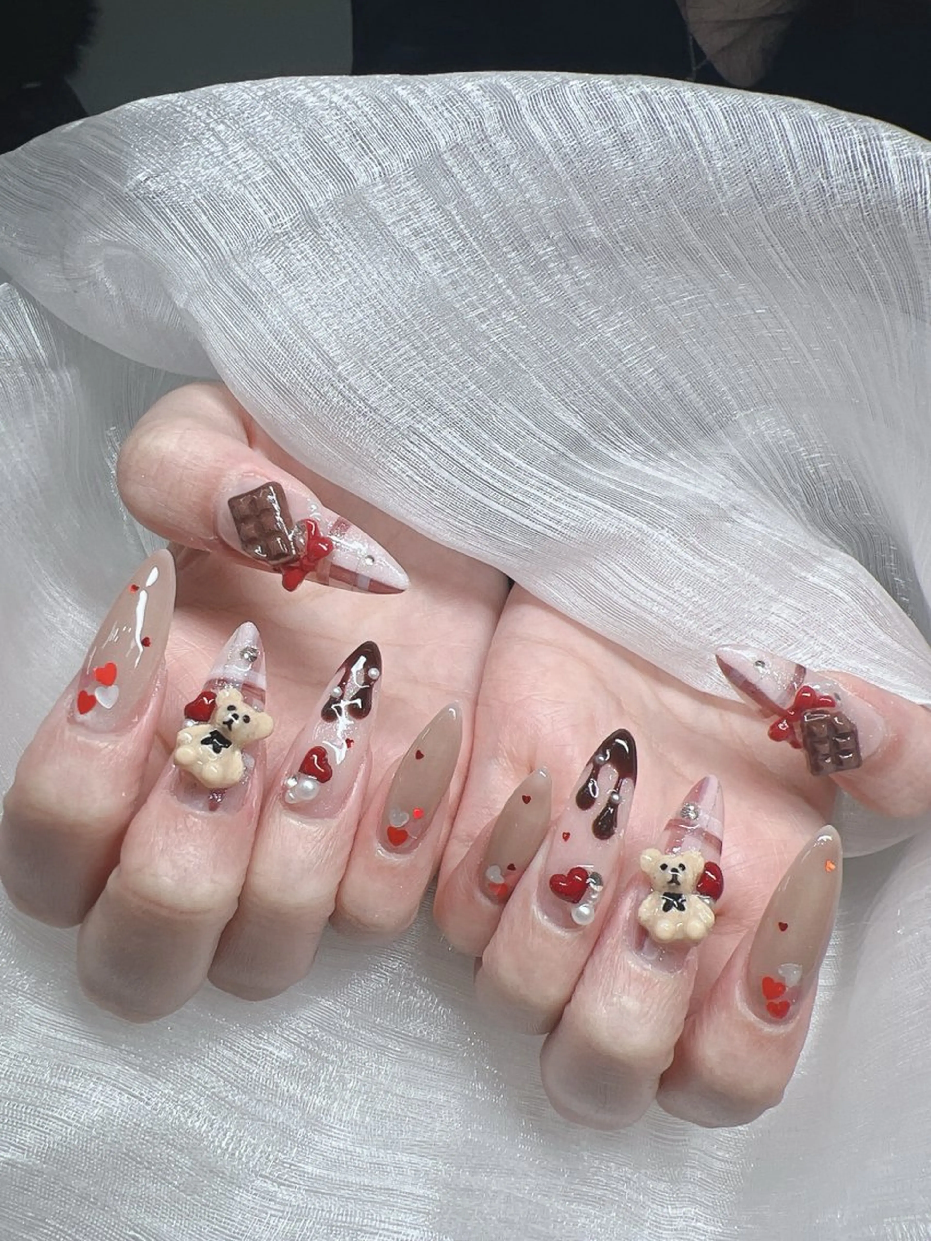 ネイル ハンドネイル Lee Nails チップ長さだし専門店のネイルデザイン