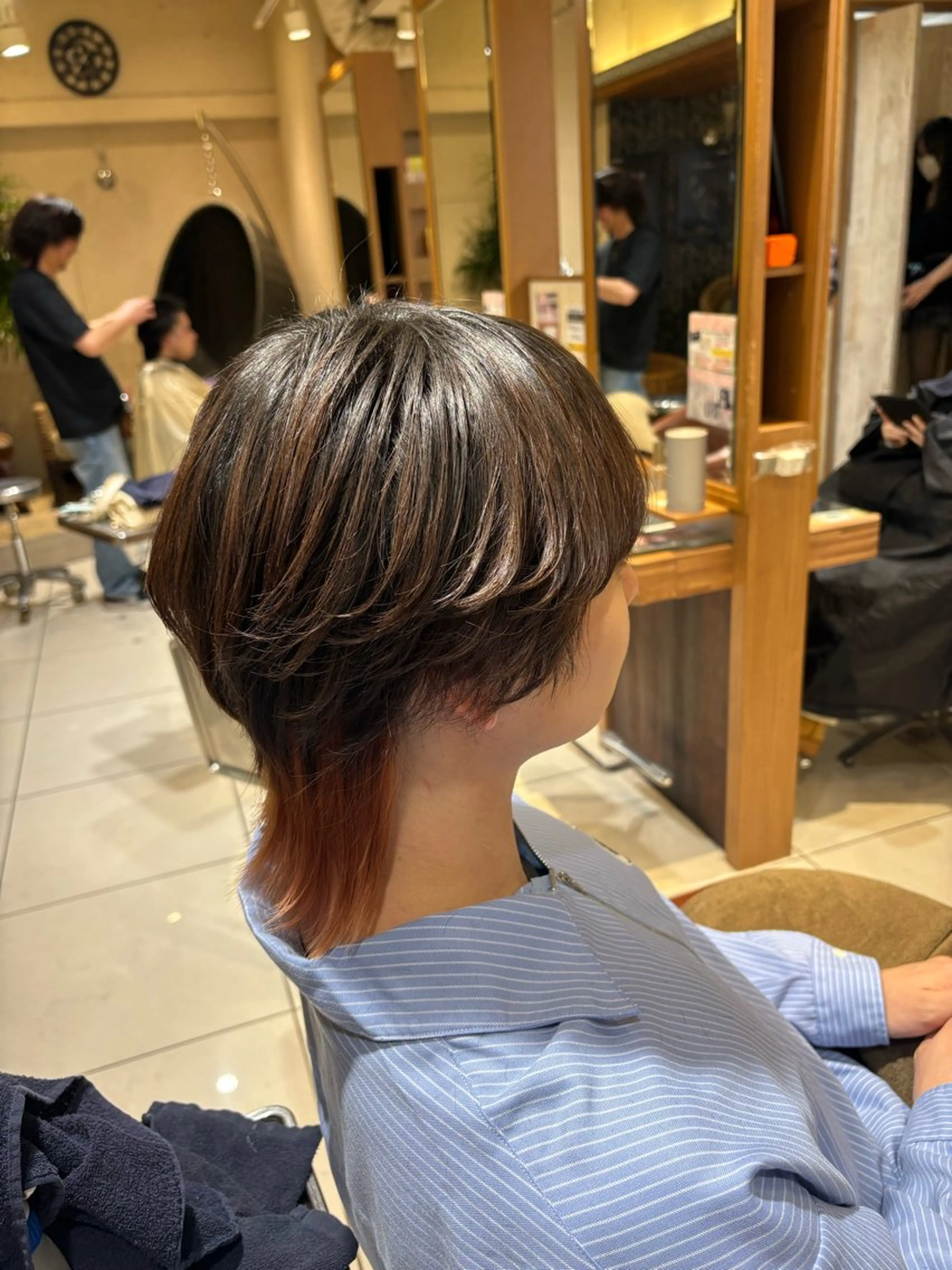 ミディアム メンズ カット レイヤー/切りっぱな しボブ✨️みずか💜のヘアスタイル