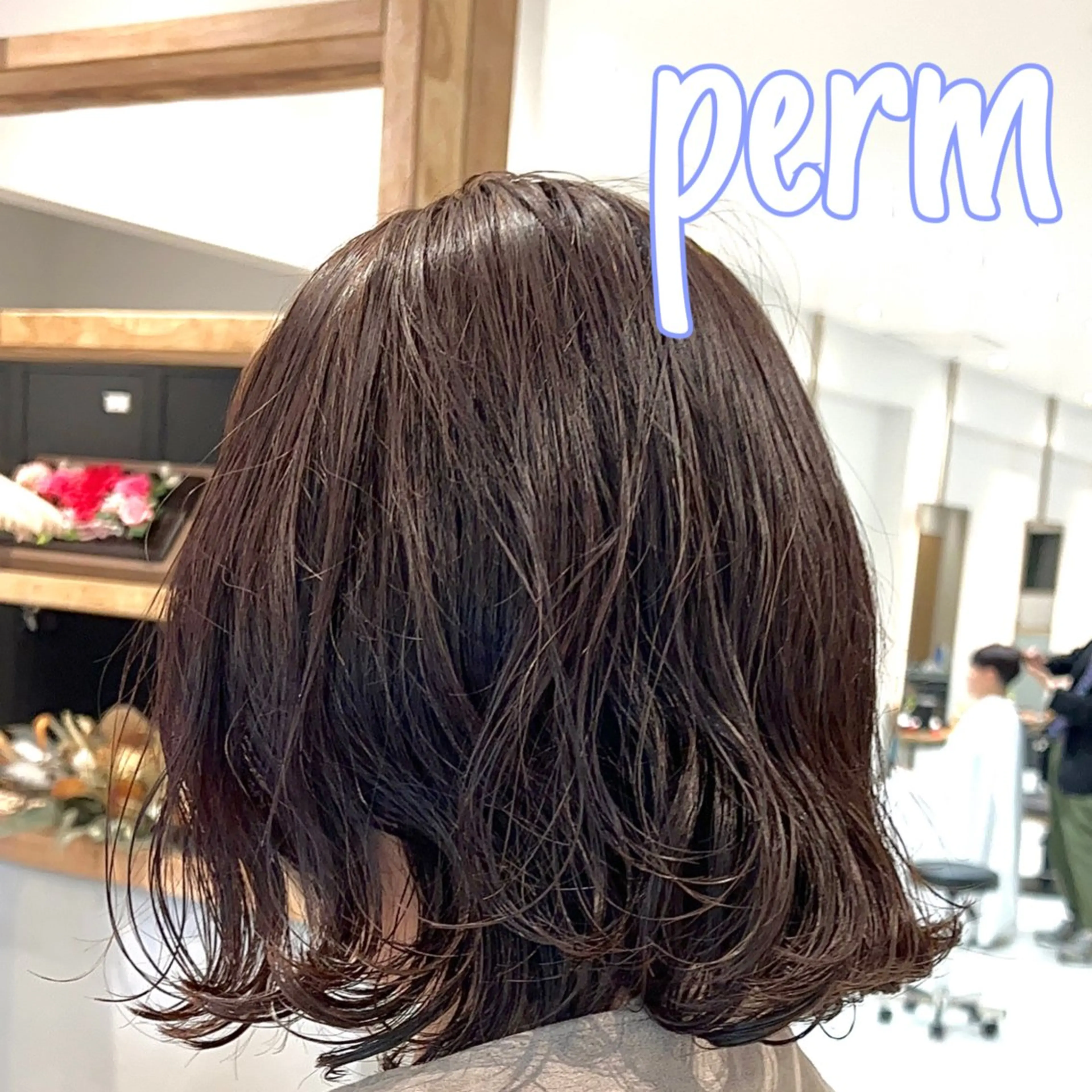 ショート ボブ 外ハネヘア カット パーマ トリートメント CYAN.栄店所属・パーマ/髪質改善 【榎本千夏】のヘアスタイル