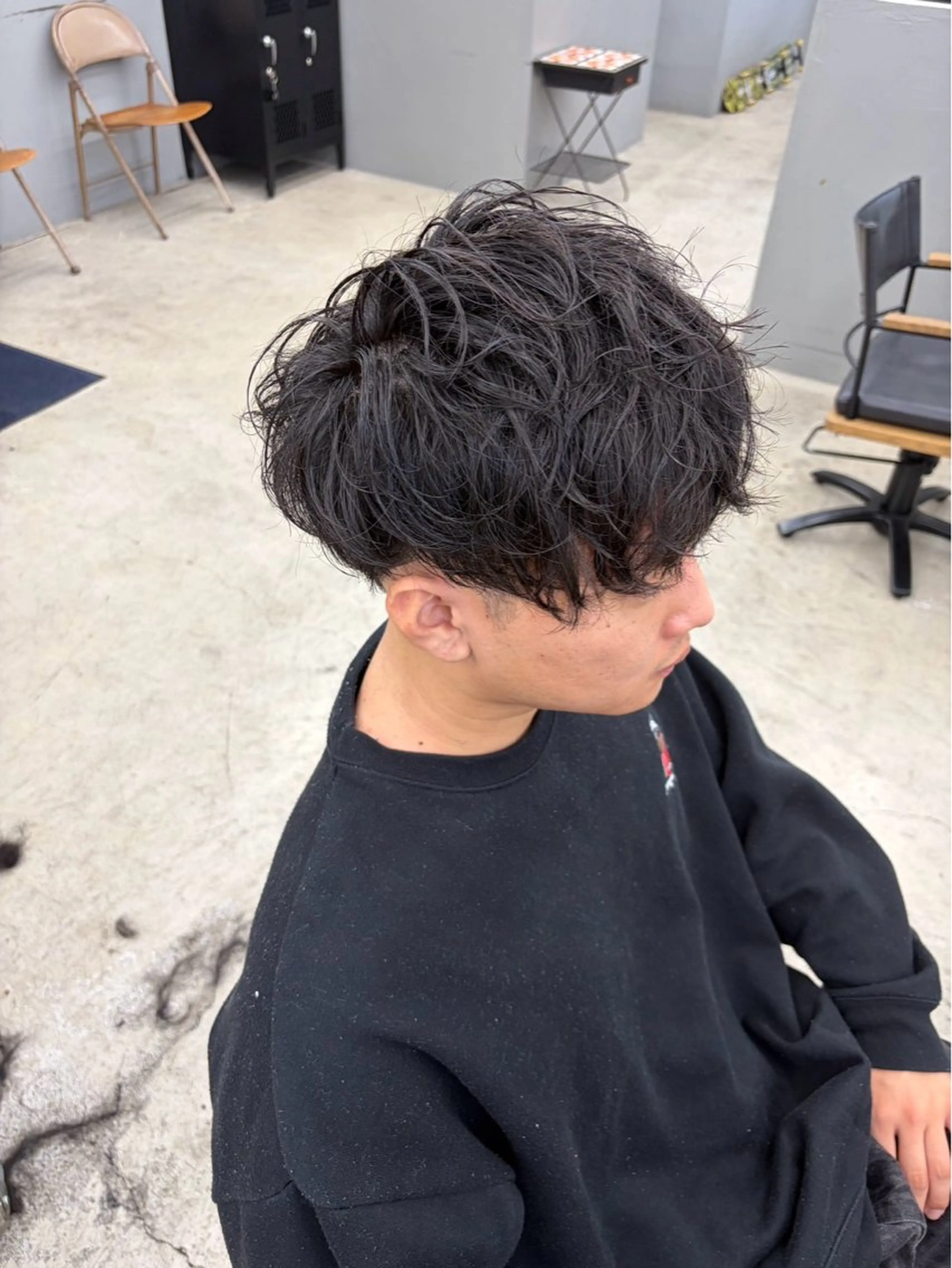 ショート パーマ メンズ カット パーマ メンズ専門サロン wokeのヘアスタイル