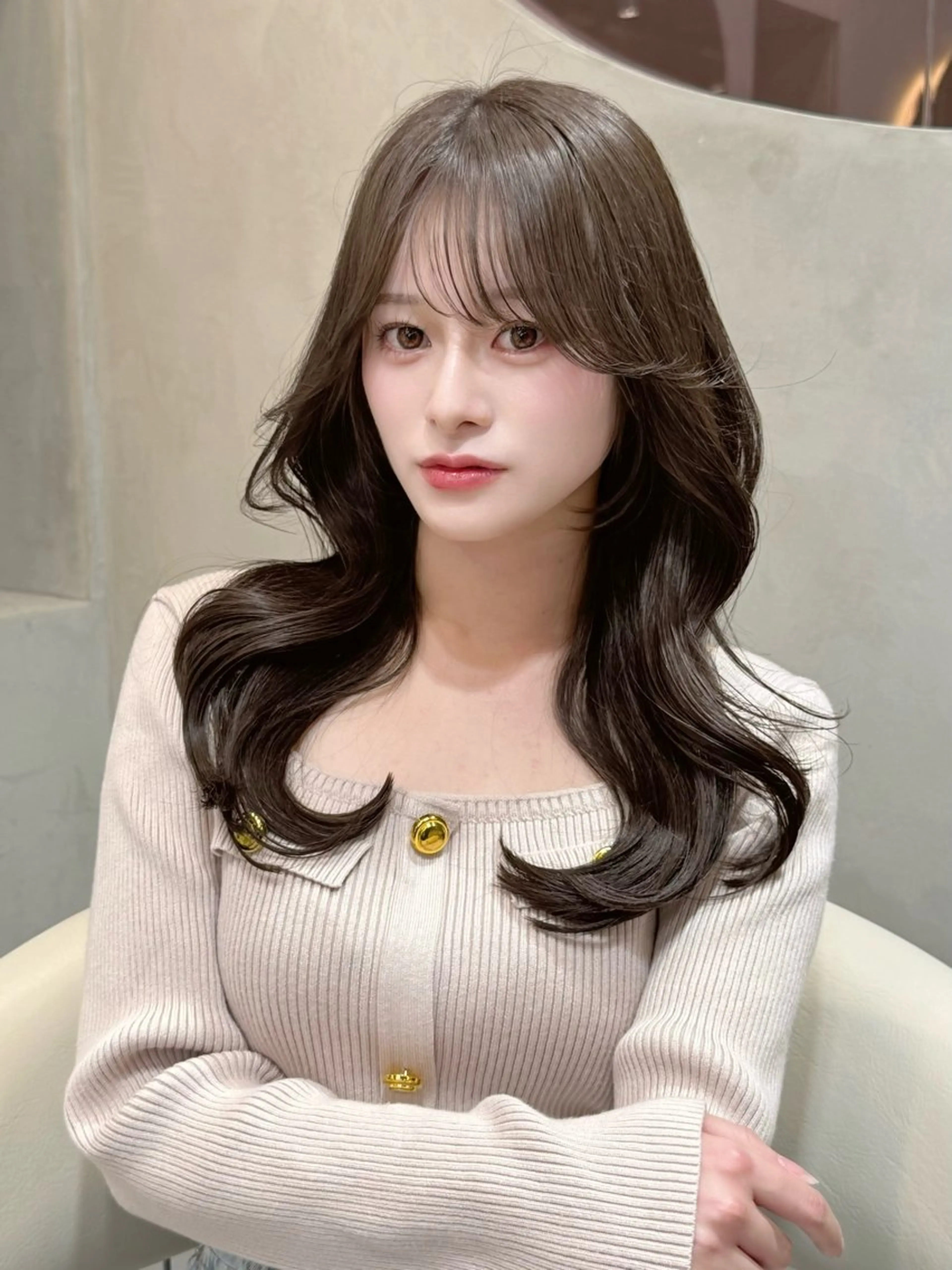 セミロング カラー 大宮レイヤーカット ハッシュ　柏崎颯刀のヘアスタイル