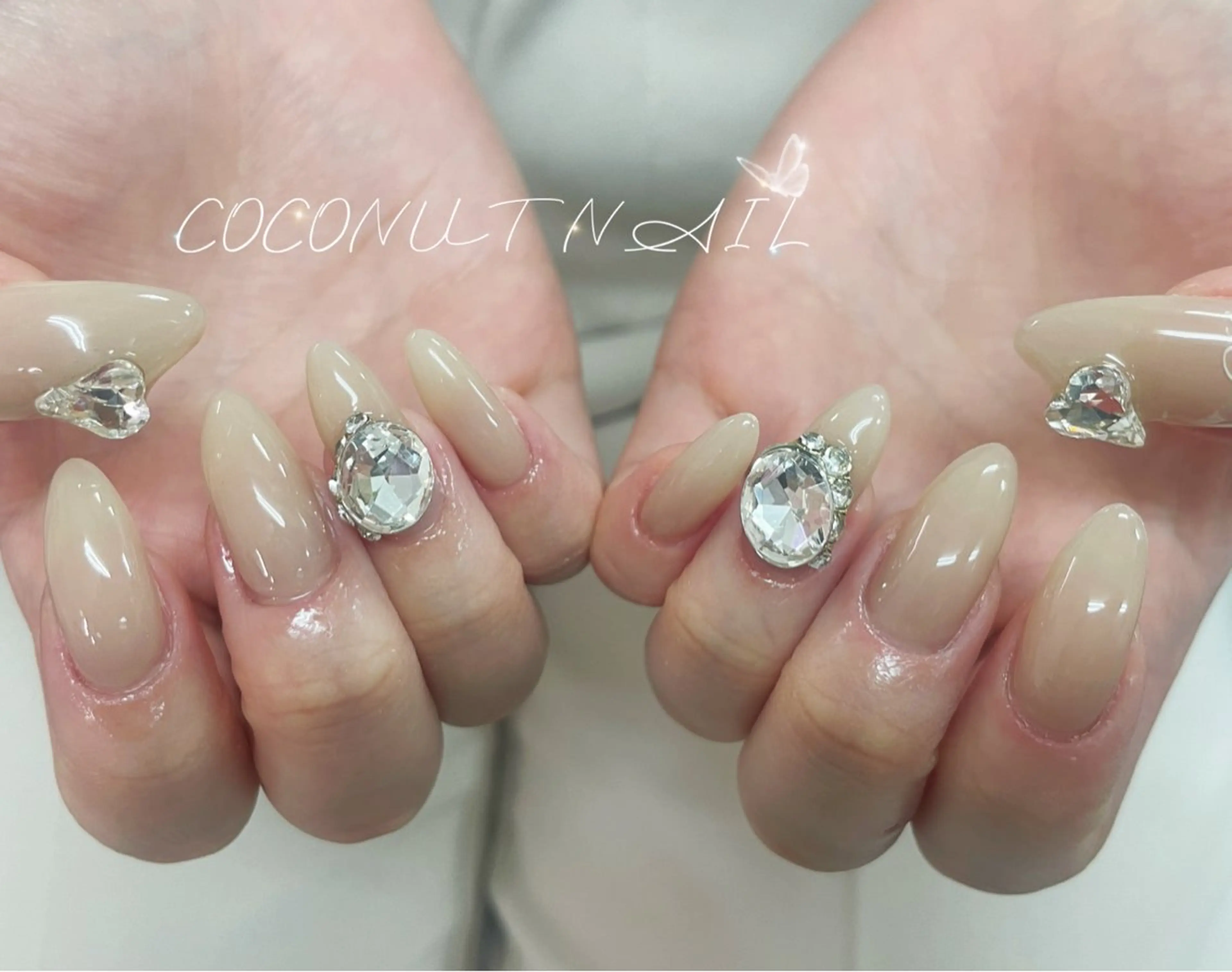 ネイル べっ甲ネイル フレンチネイル キラキラネイル ラメ(グリッター) マグネットネイル ハンドネイル 神田 ココナッツのネイルデザイン