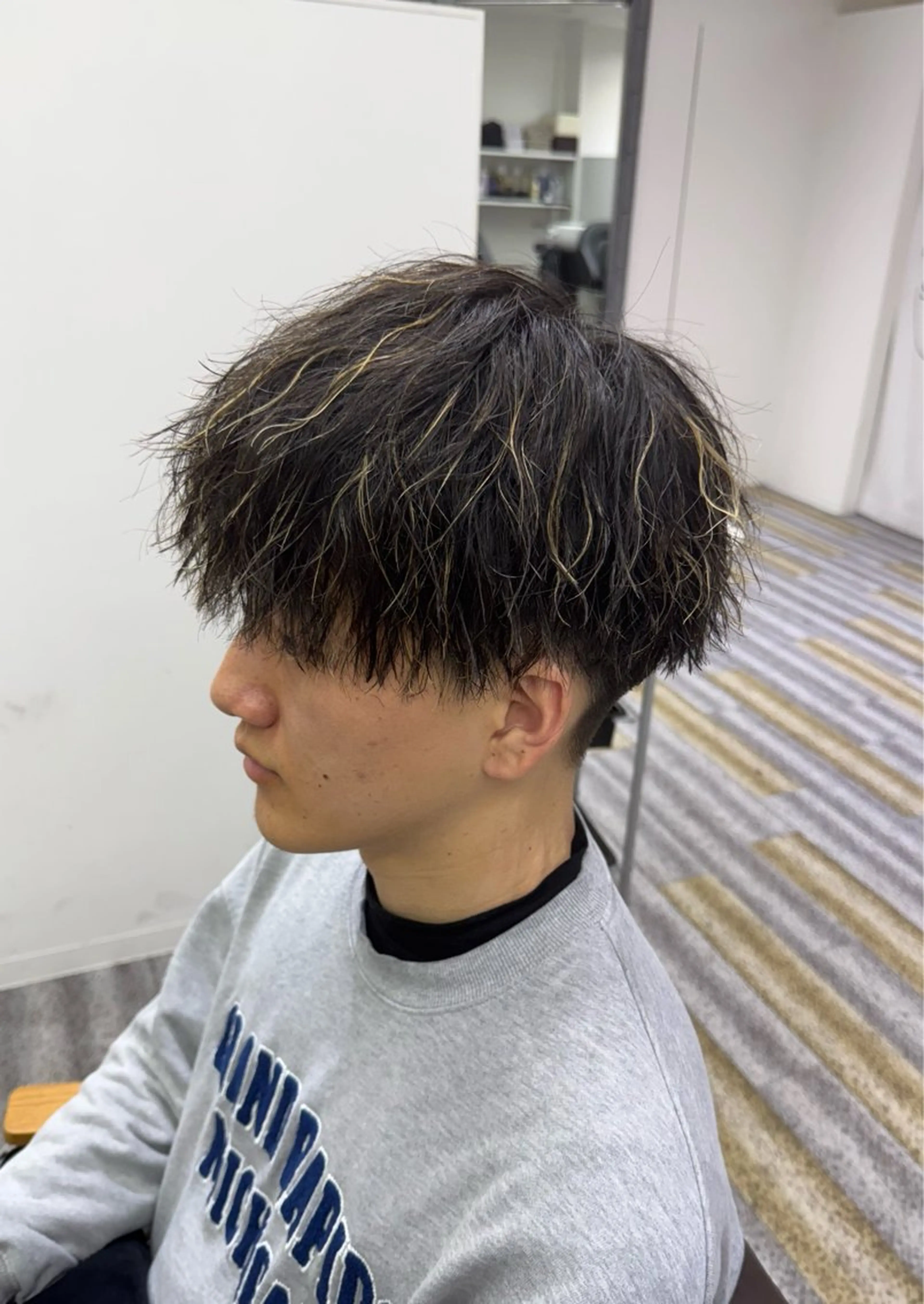 ショート カラー パーマ メンズ カット ヘアカラー パーマ 【メンズ特化】岩瀬 武【メンズパーマ】のヘアスタイル