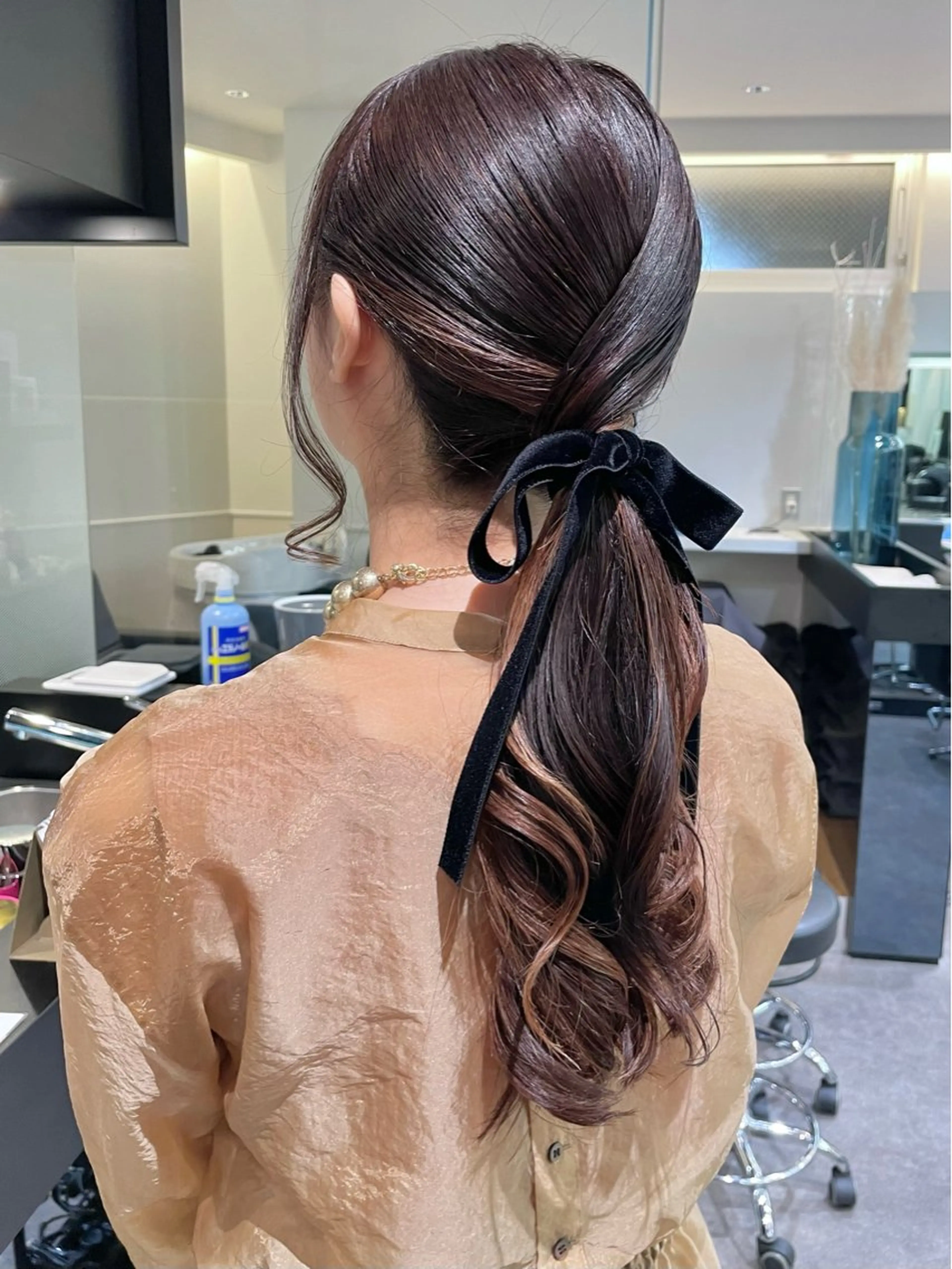 ロング ヘアアレンジ ダブルカラー🦖 /髪質改善⚡️しおりのヘアスタイル