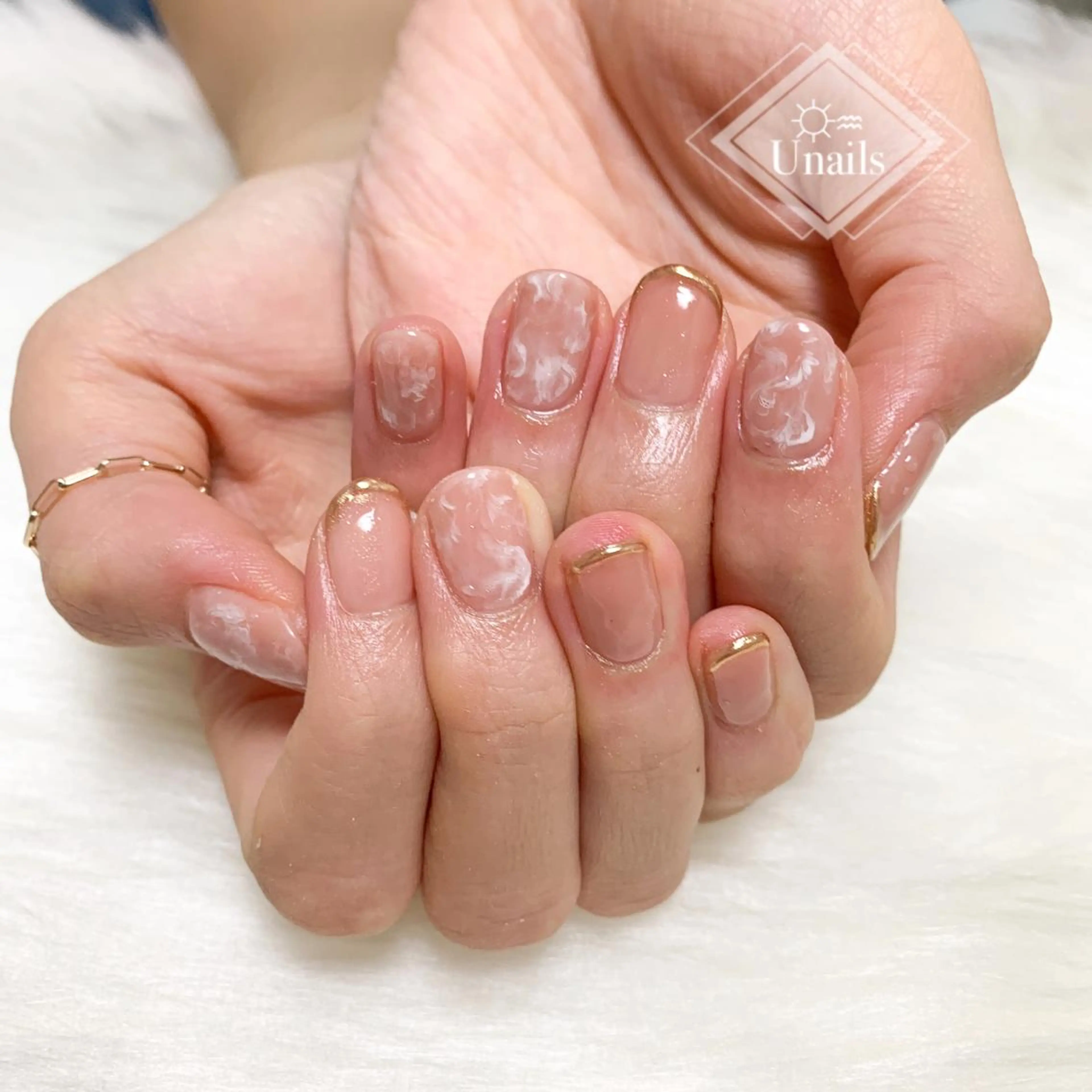 ネイル フレンチネイル ミラーネイル シンプルネイル ブライダルネイル U nailsのネイルデザイン