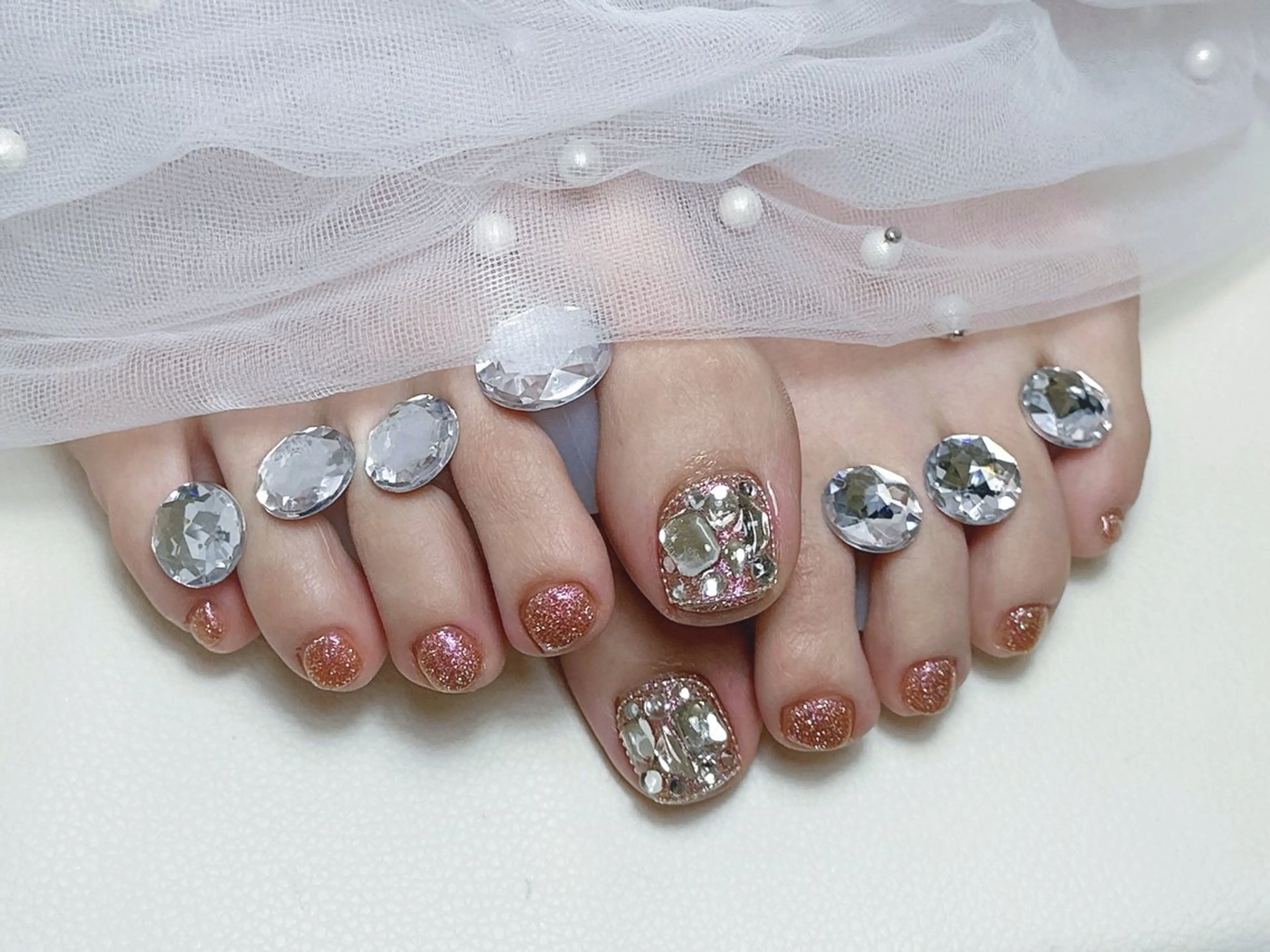 ネイル フットネイル 【Eclat ｴｸﾗ】nail＆beauty所属・Eclat〔ｴｸﾗ〕 MOEKA𝜗𝜚*のネイルデザイン