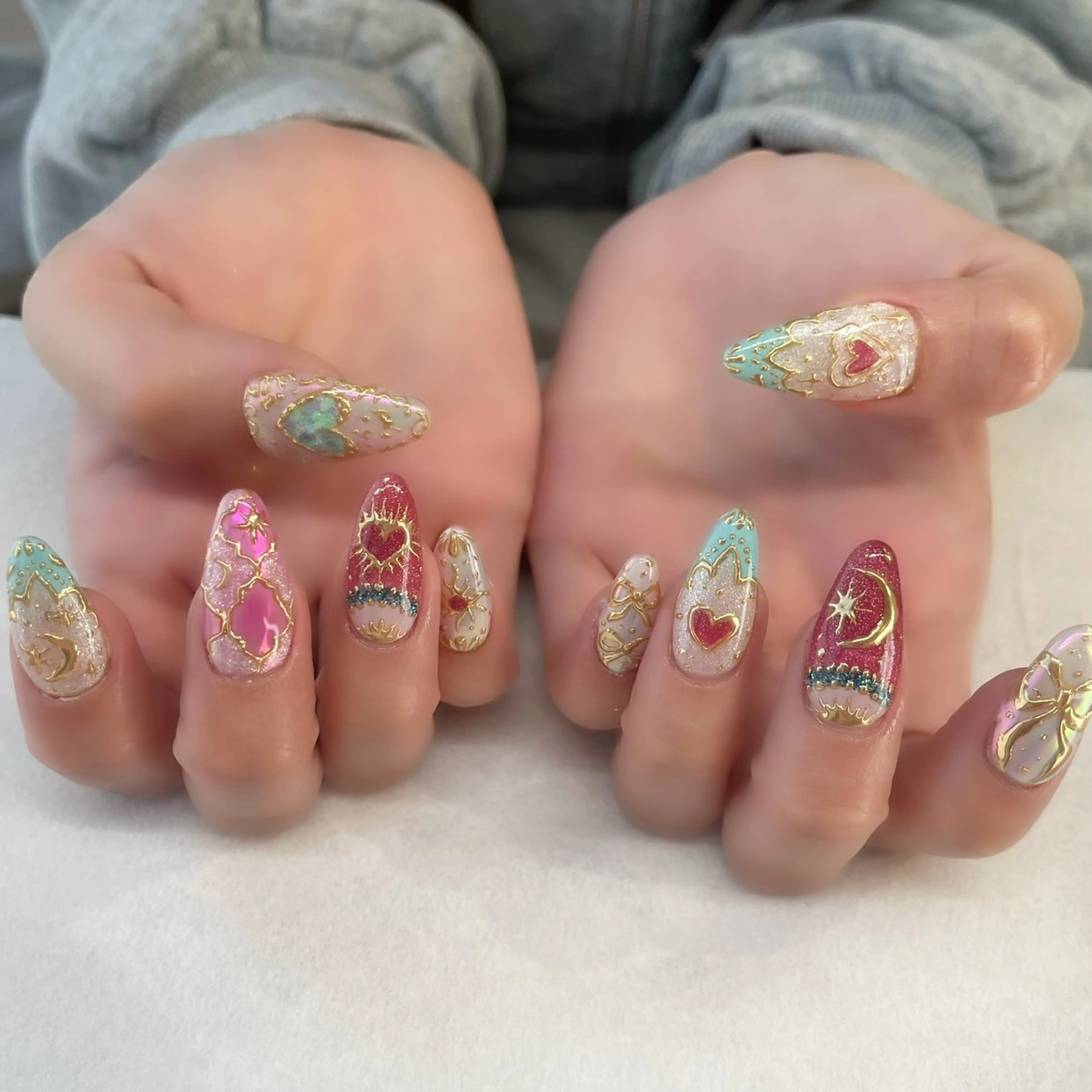 ネイル ハンドネイル 💎🐰 saki. m 🐰💎のネイルデザイン