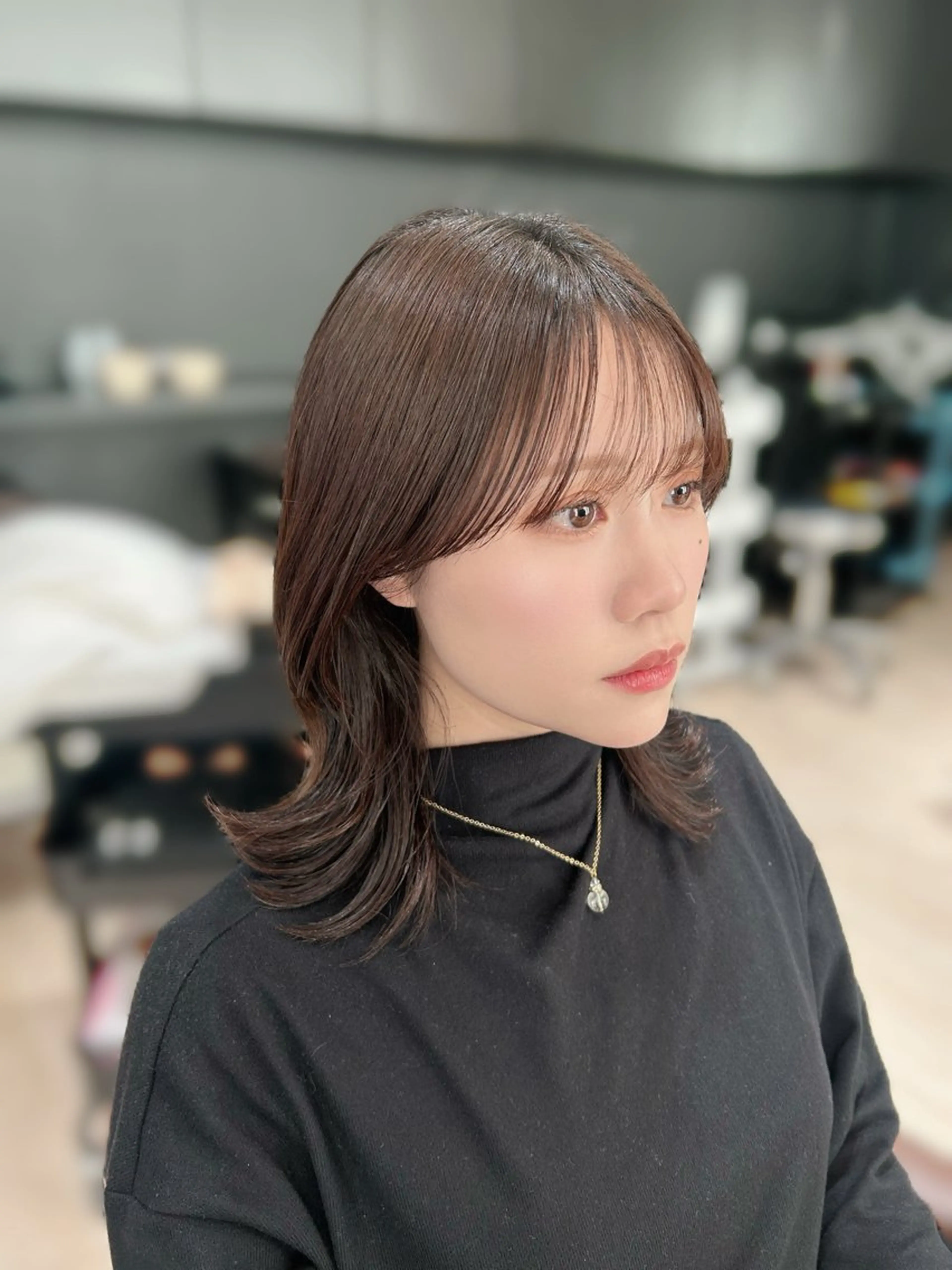 ミディアム カット ヘアセット 🎀大竹美侑／顔まわ りカット／レイヤーのヘアスタイル