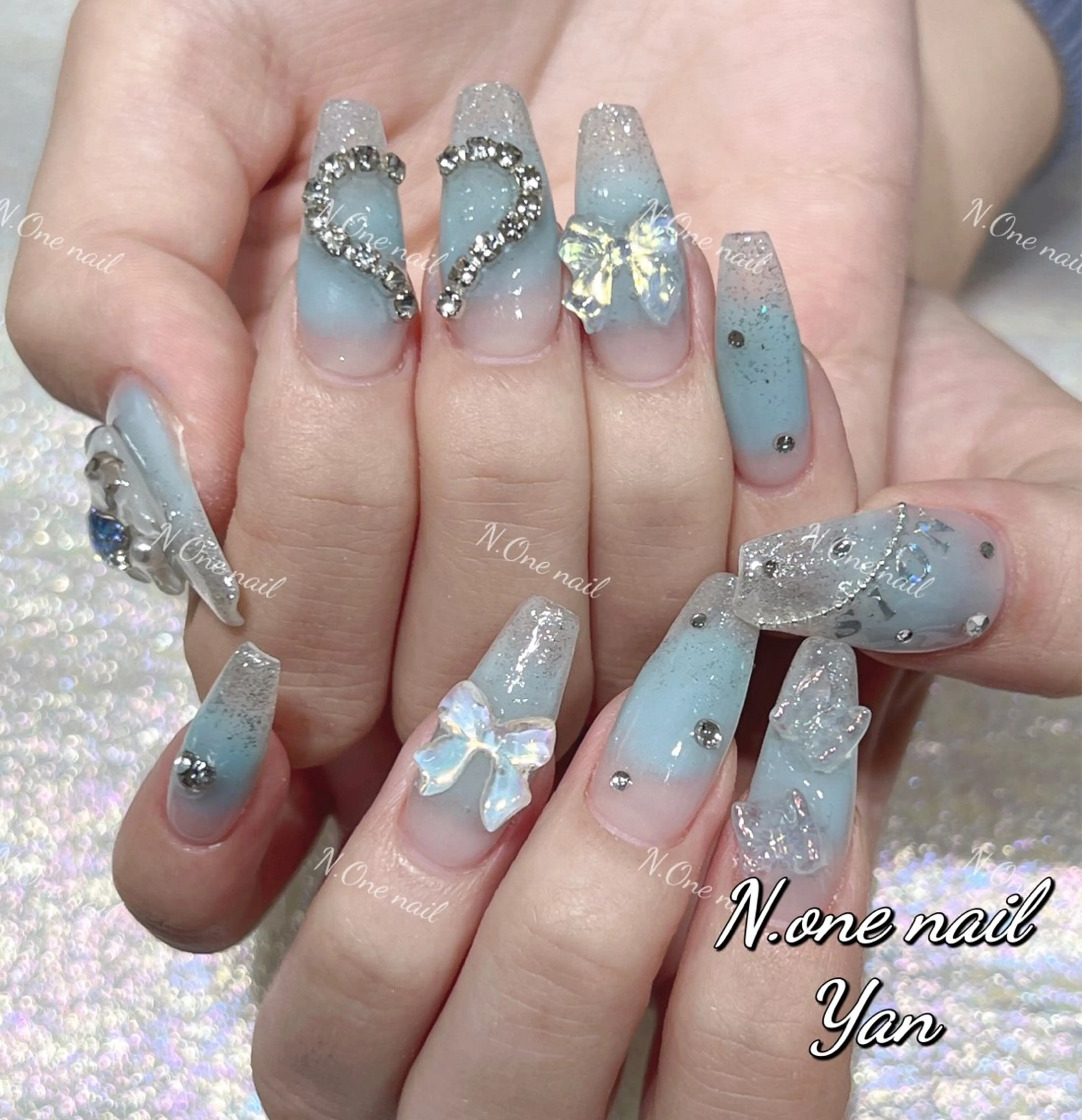 ネイル 長いだし/スカルプ/ パラシェルN.oneのネイルデザイン