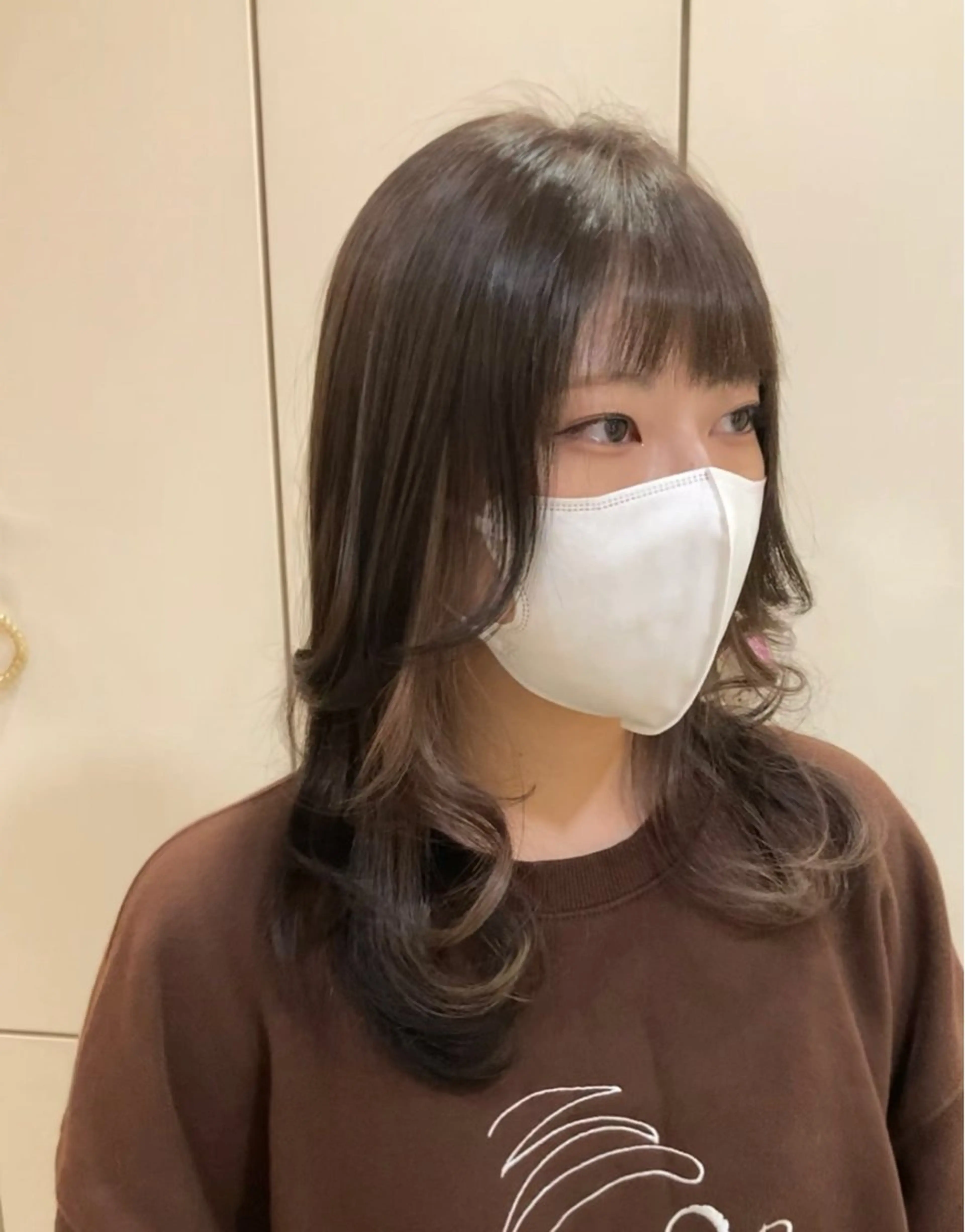 ロング レイヤーカット 小顔カット 小濵 美月のヘアスタイル