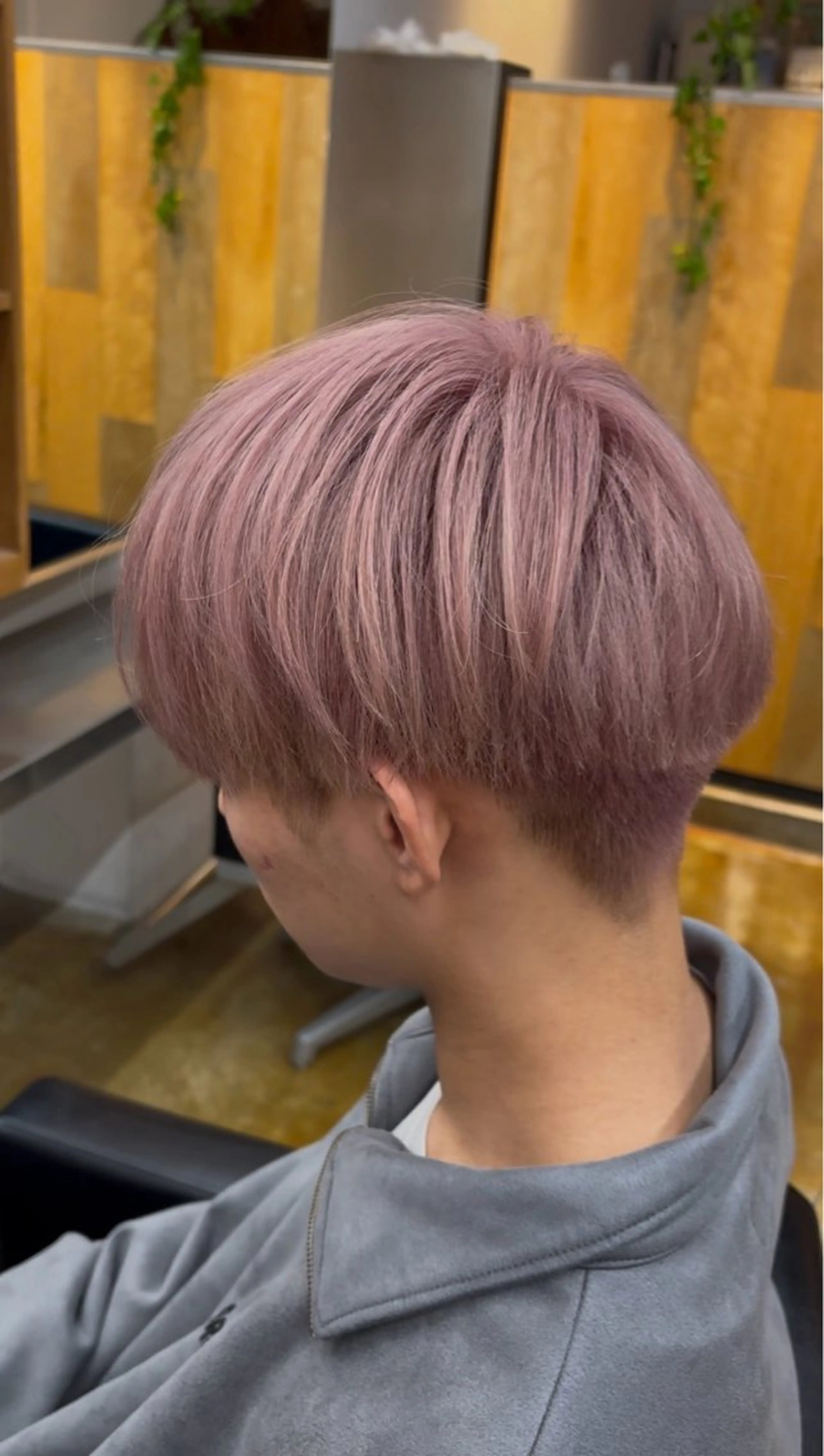 ショート カラー メンズ メンズブリーチ ベージュカラー ブリーチ ピンクカラー ピンクベージュ BELO/ yuzuのヘアスタイル