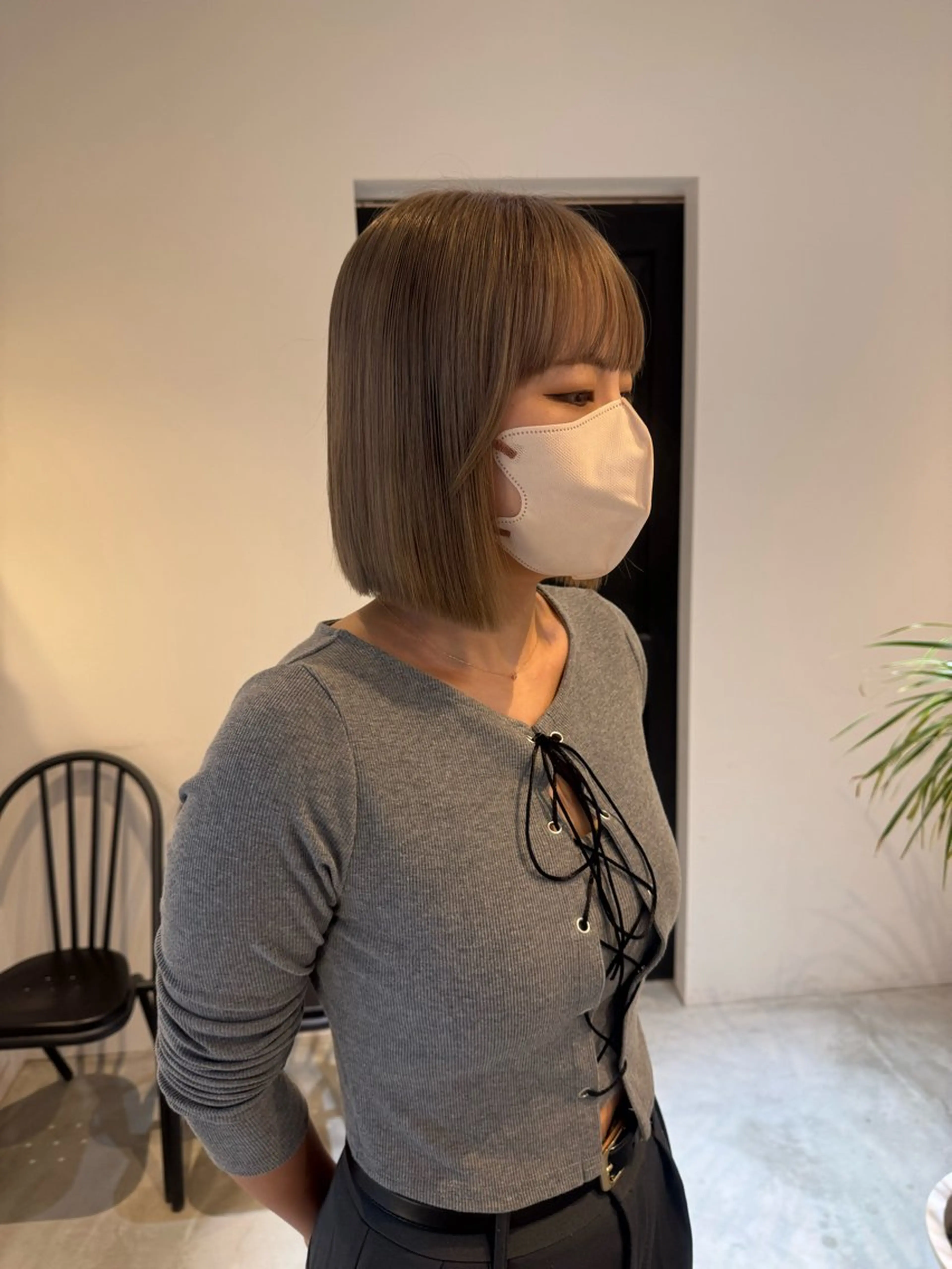 ミディアム カット ヘアカラー トリートメント ALLYS 渋谷店所属・最高級の艶のある カラーmei🎨のヘアスタイル