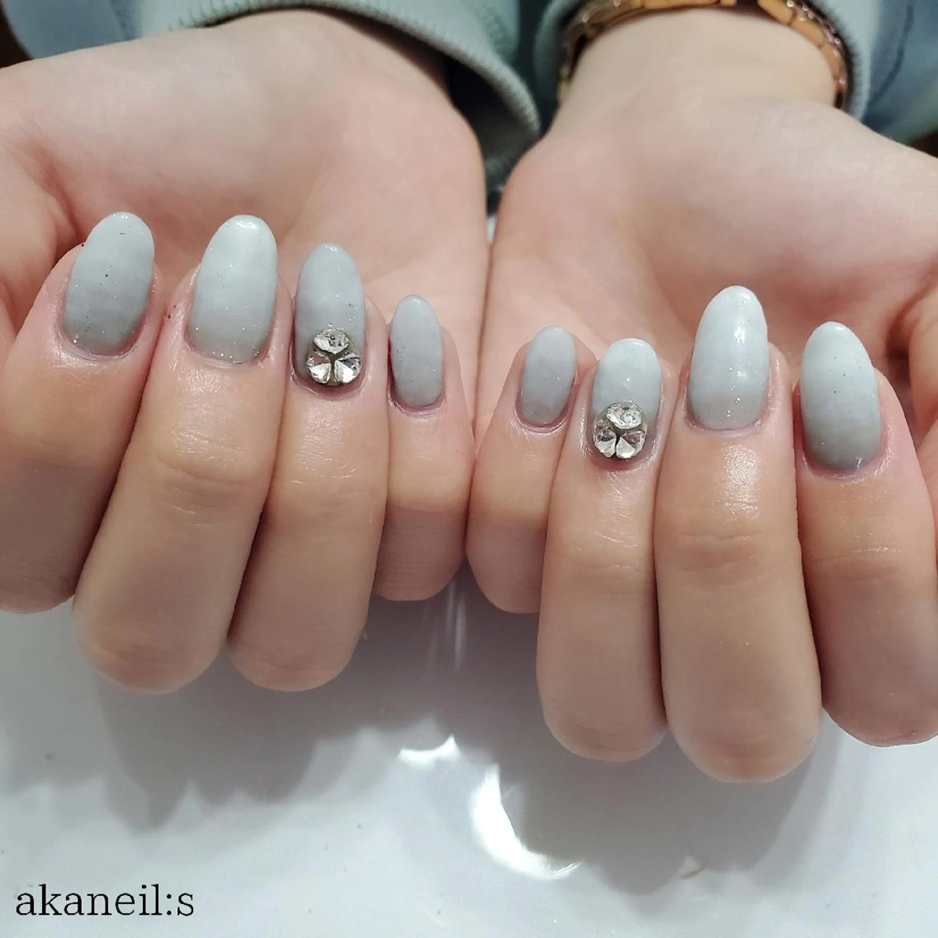 ネイル グラデーション ブライダルネイル ホワイト 【akaneils】 アカネのネイルデザイン