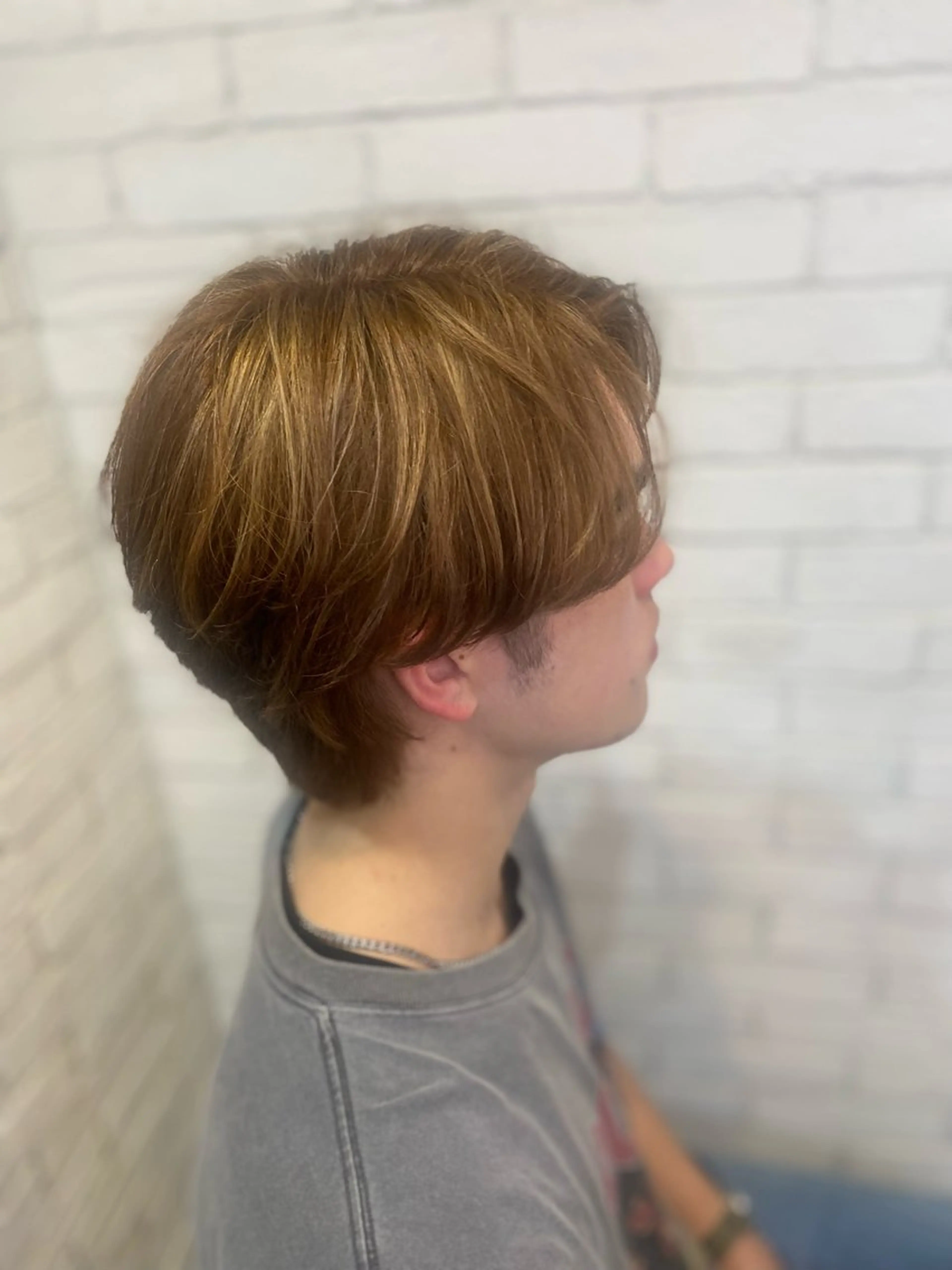 ショート カラー メンズ ヘアカラー トリートメント ヨシダ フミノリのヘアスタイル