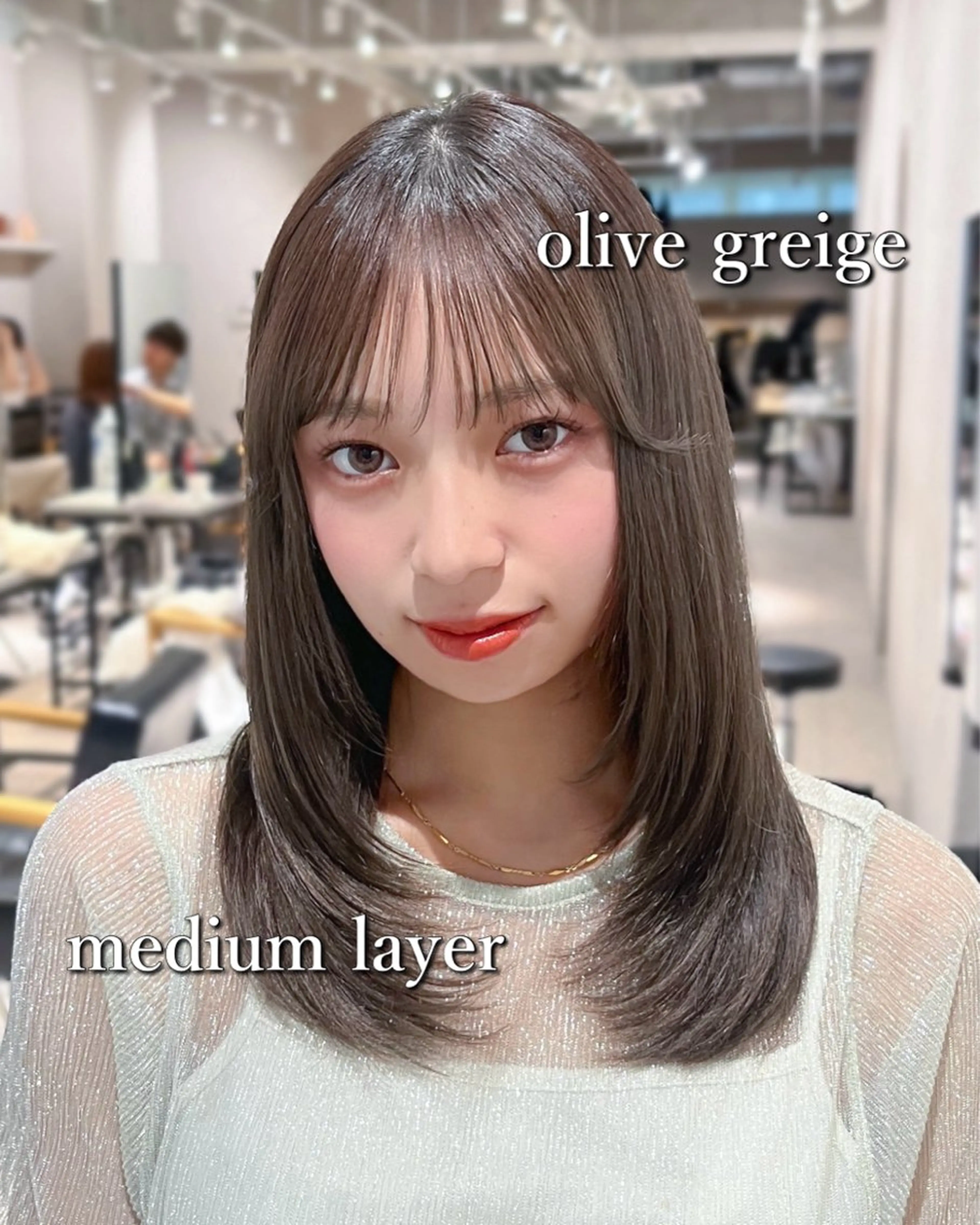 ミディアム カラー カット ヘアカラー manami/ レイヤー/小顔カットのヘアスタイル