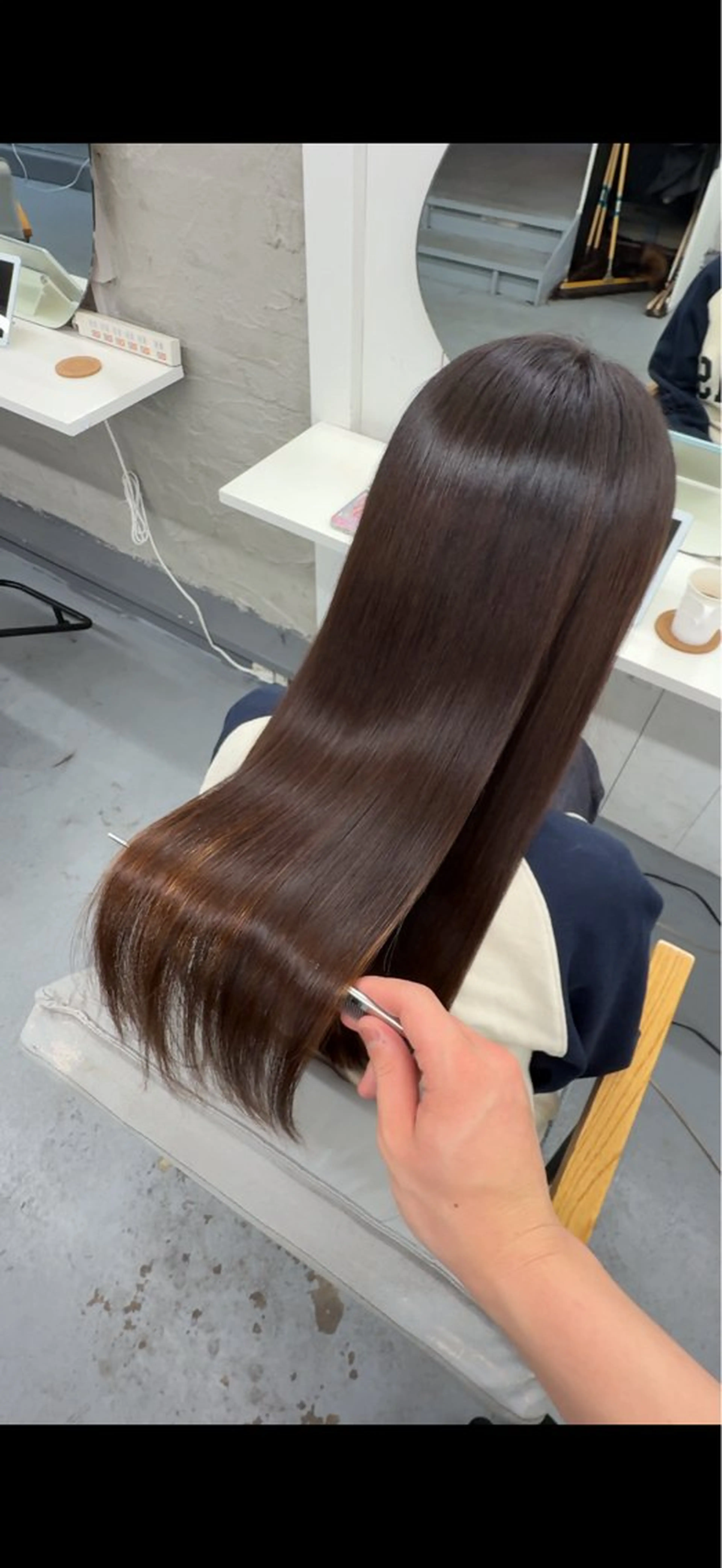 ロング カット 縮毛矯正 トリートメント 【柏】美髪矯正× ハイトーン💫だいちのヘアスタイル